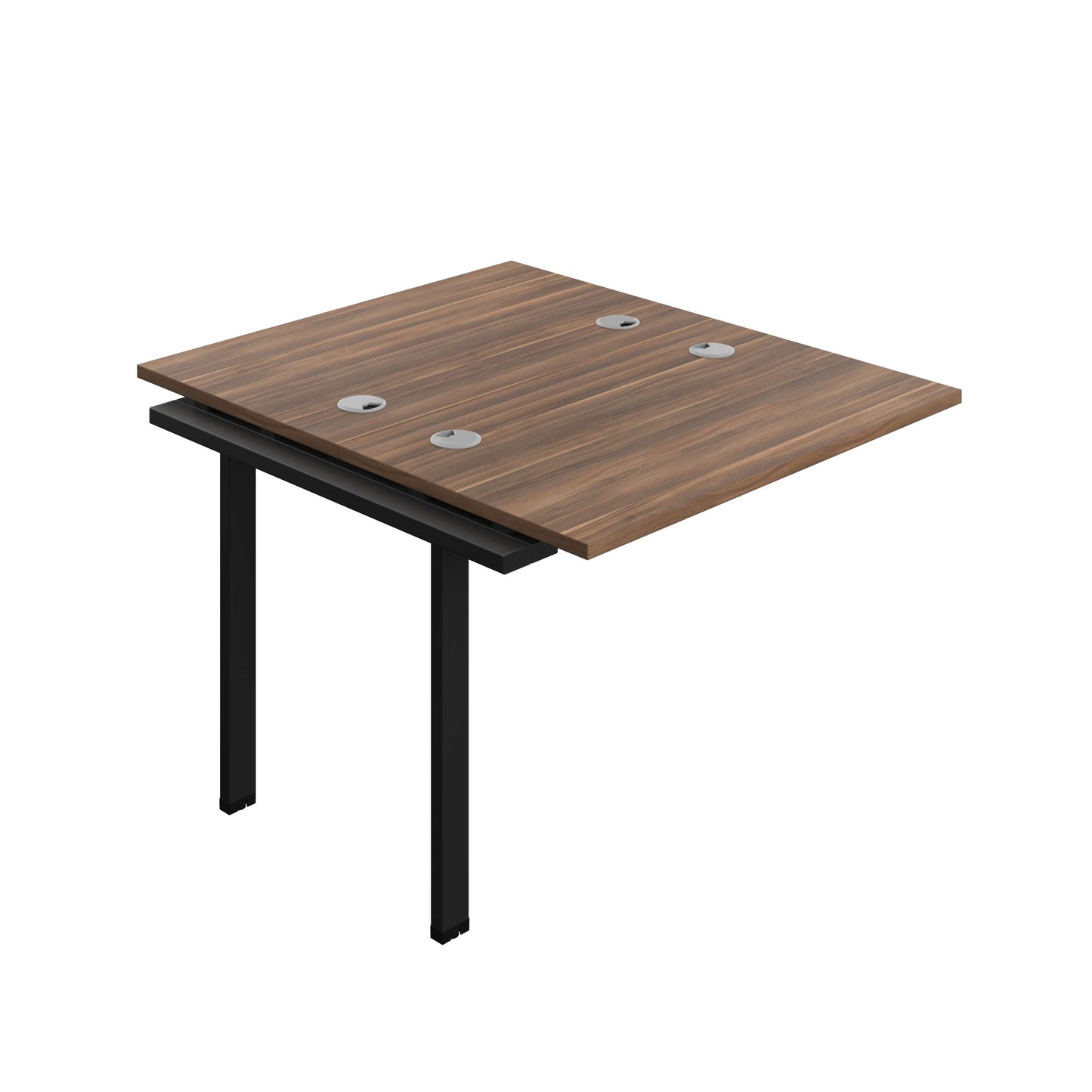 Synergy Bench Extension with Cable Ports: 2 Person (FSC) : 1000 | 700 | Dark Walnut/Black