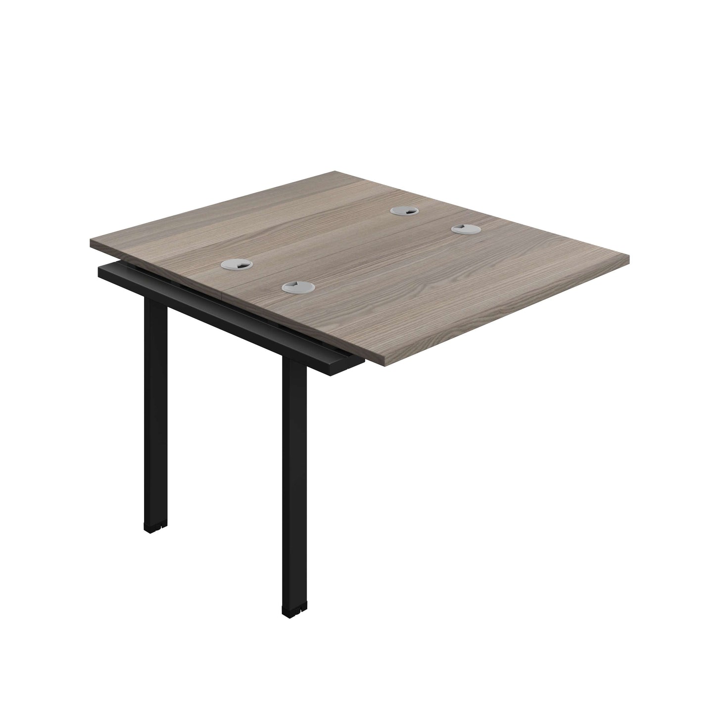 Synergy Bench Extension with Cable Ports: 2 Person (FSC) : 1000 | 700 | Grey Oak/Black