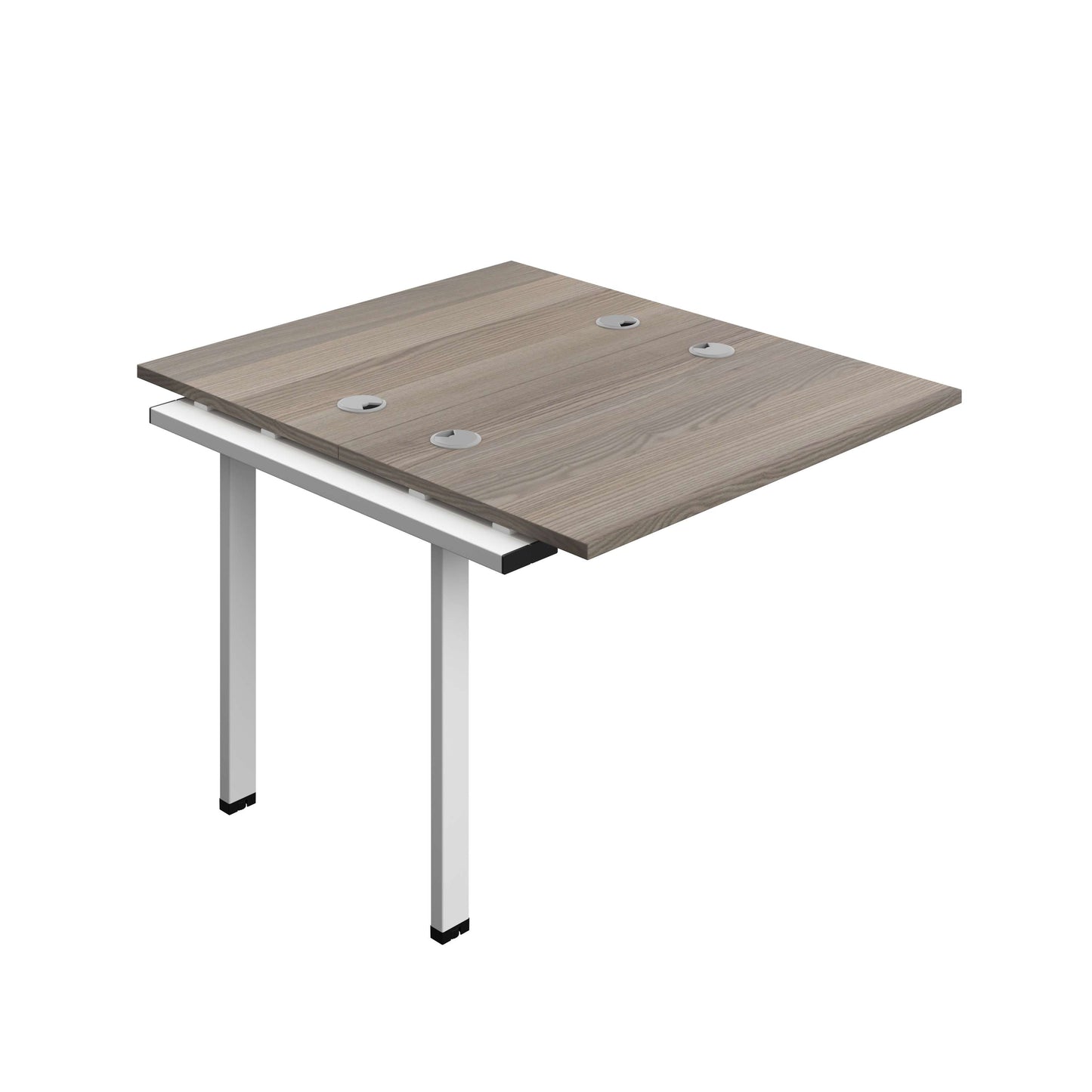 Synergy Bench Extension with Cable Ports: 2 Person (FSC) : 1000 | 700 | Grey Oak/White