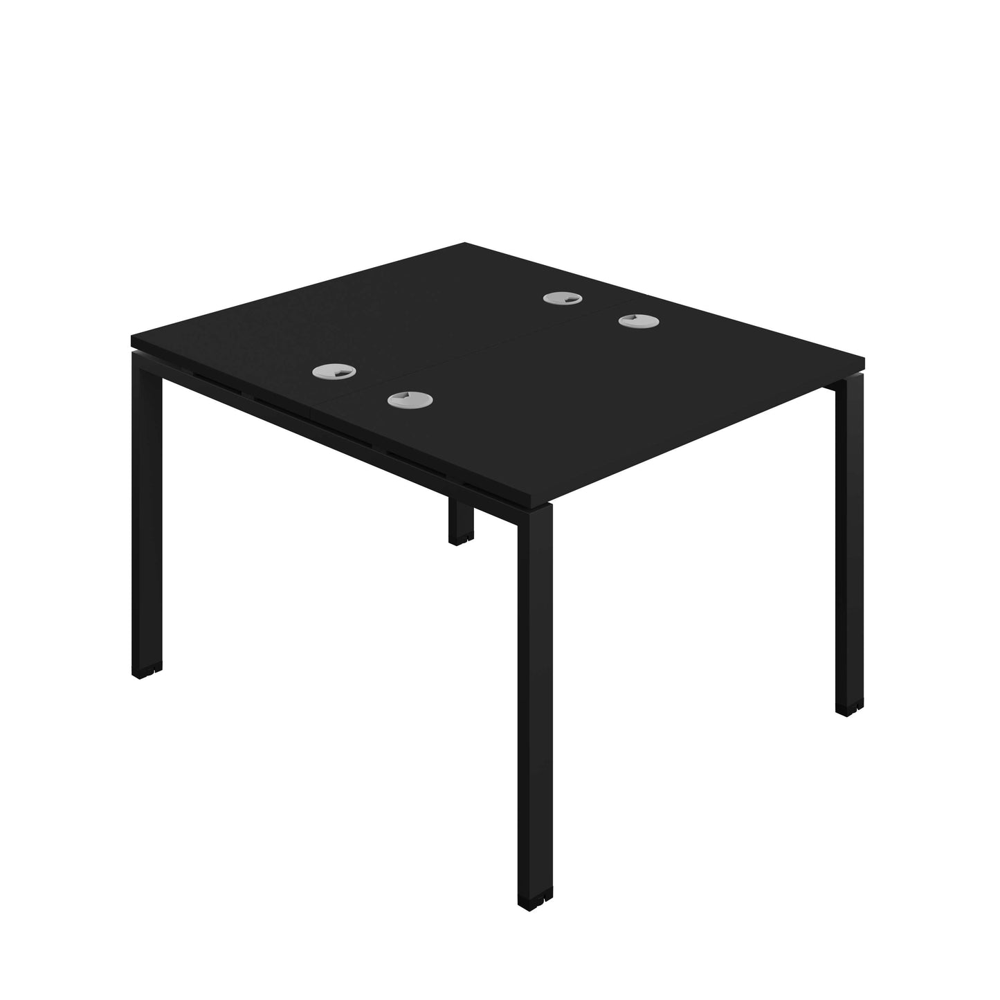Synergy Bench with Cable Ports: 2 Person (FSC) : Goal Post Leg : 1000 | 700 | Black/Black