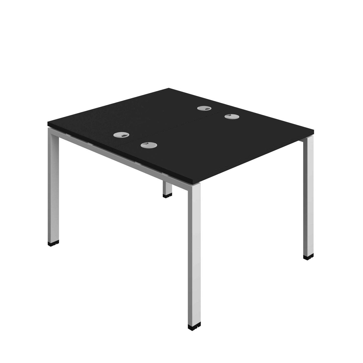 Synergy Bench with Cable Ports: 2 Person (FSC) : Goal Post Leg : 1000 | 700 | Black/Silver