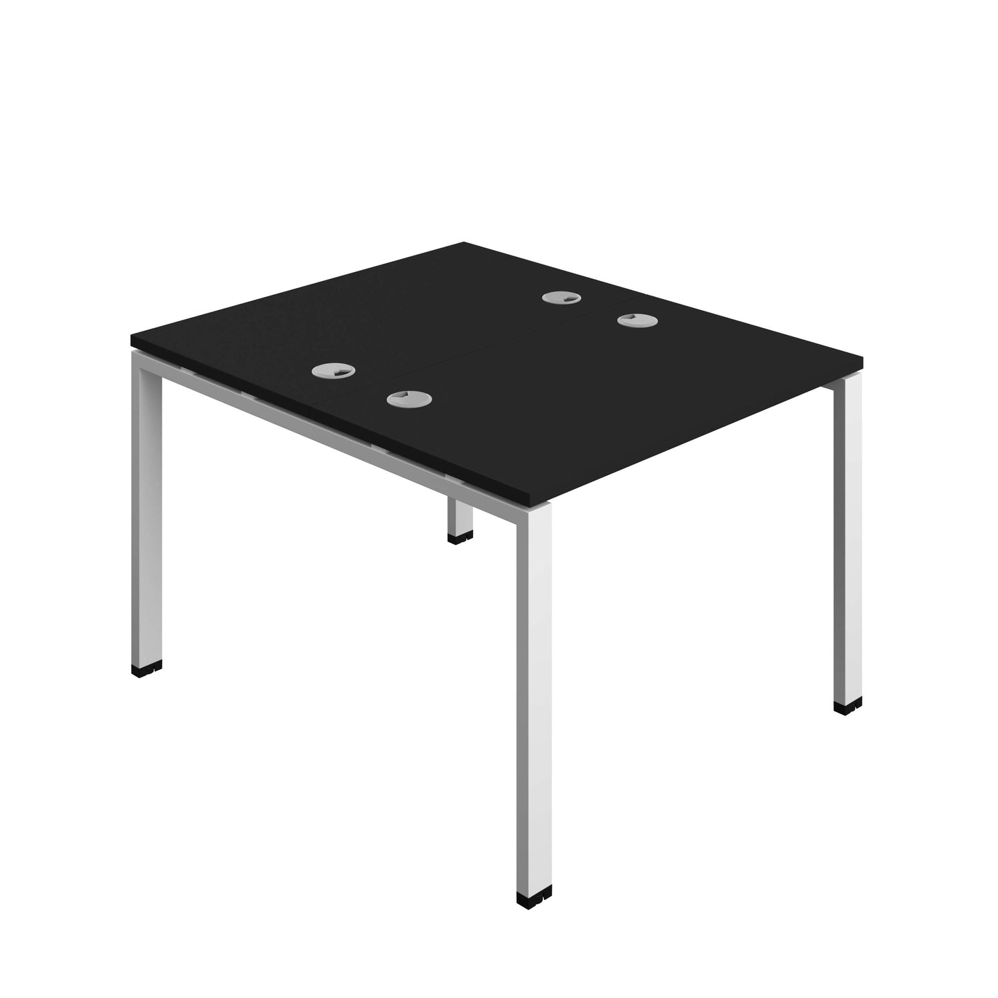 Synergy Bench with Cable Ports: 2 Person (FSC) : Goal Post Leg : 1000 | 700 | Black/White