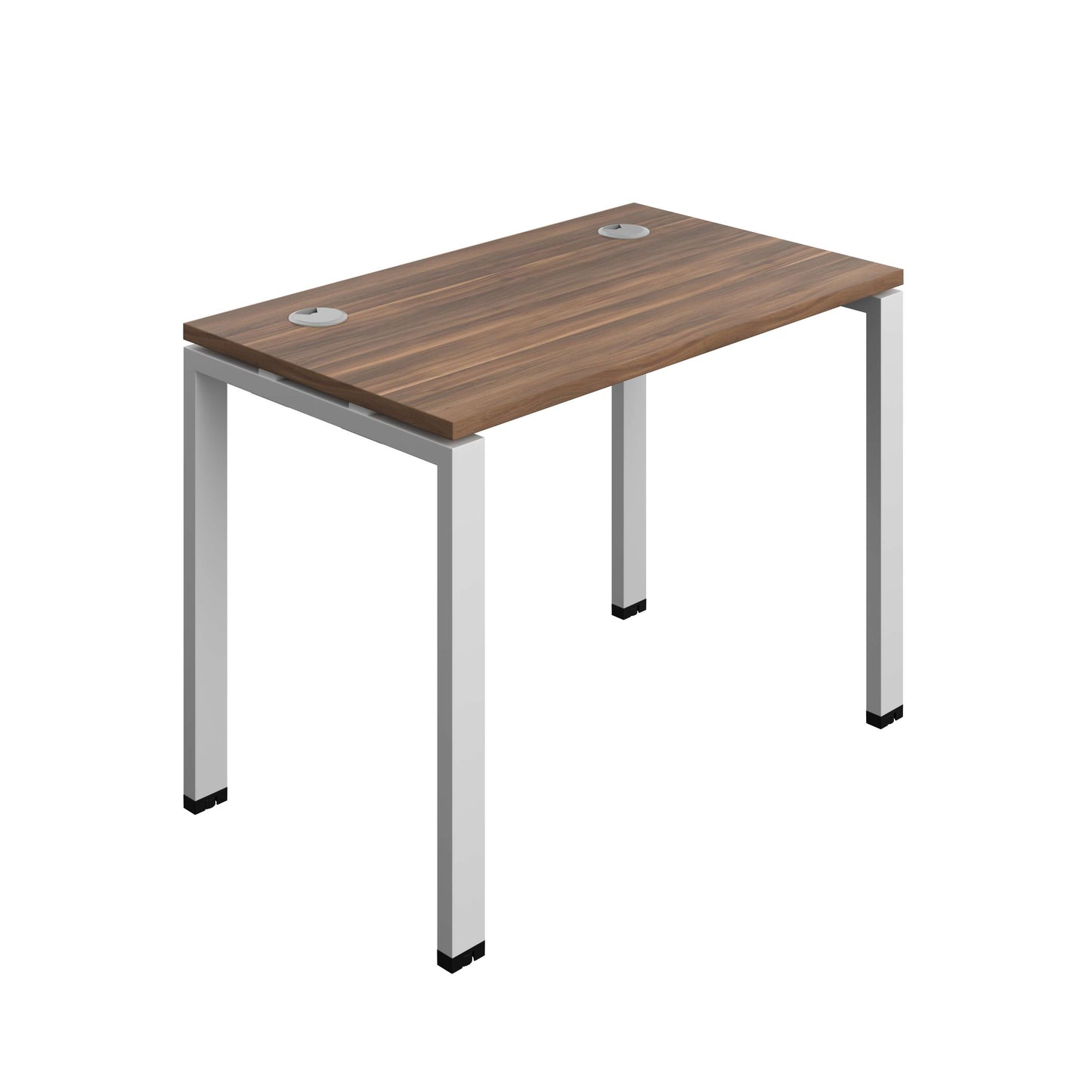 Synergy Bench with Cable Ports: 1 Person (FSC) : Goal Post Leg : 1000 | 700 | Dark Walnut/Silver