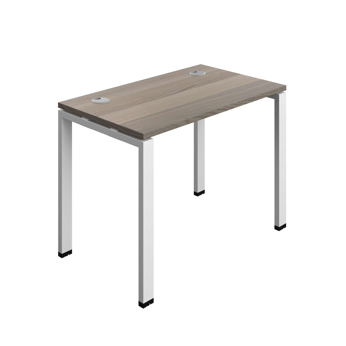 Synergy Bench with Cable Ports: 1 Person (FSC) : Goal Post Leg : 1000 | 700 | Grey Oak/White