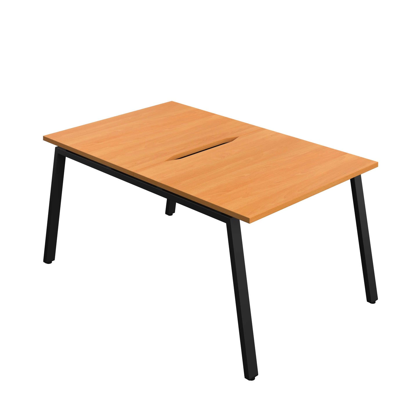 Synergy Bench with Cut Out: 2 Person (FSC) : A-Frame Leg : 1000 | 800 | Beech/Black