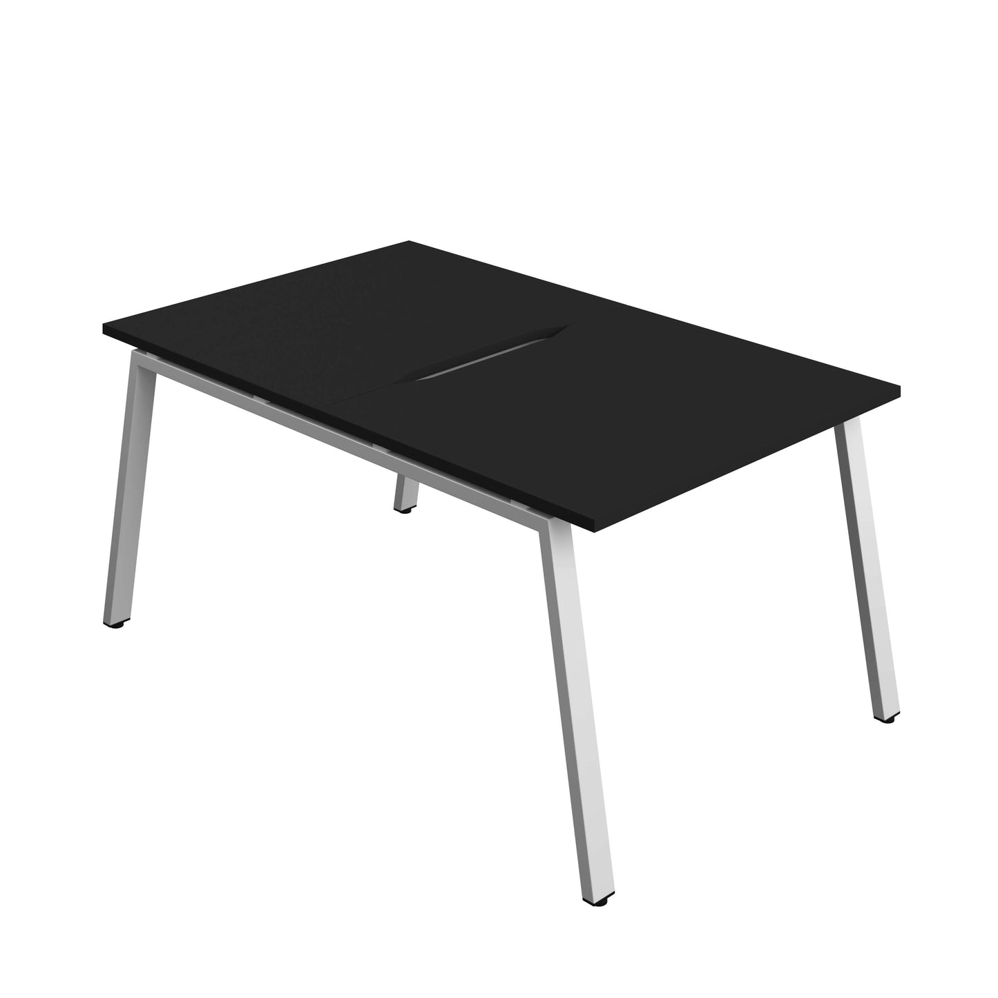 Synergy Bench with Cut Out: 2 Person (FSC) : A-Frame Leg : 1000 | 800 | Black/Silver