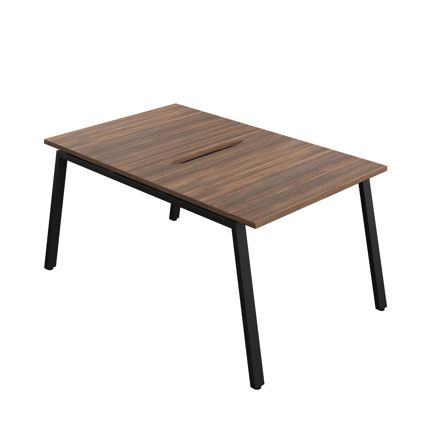 Synergy Bench with Cut Out: 2 Person (FSC) : A-Frame Leg : 1000 | 800 | Dark Walnut/Black
