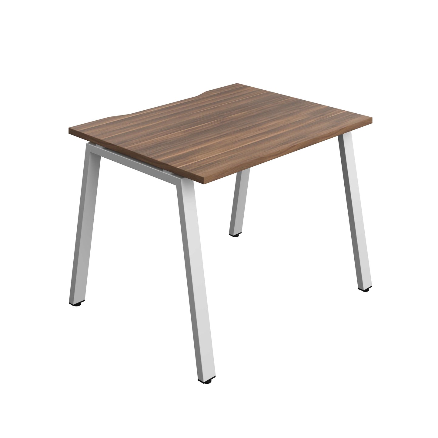 Synergy Bench with Cut Out: 1 Person (FSC) : A-Frame Leg : 1000 | 800 | Dark Walnut/Silver
