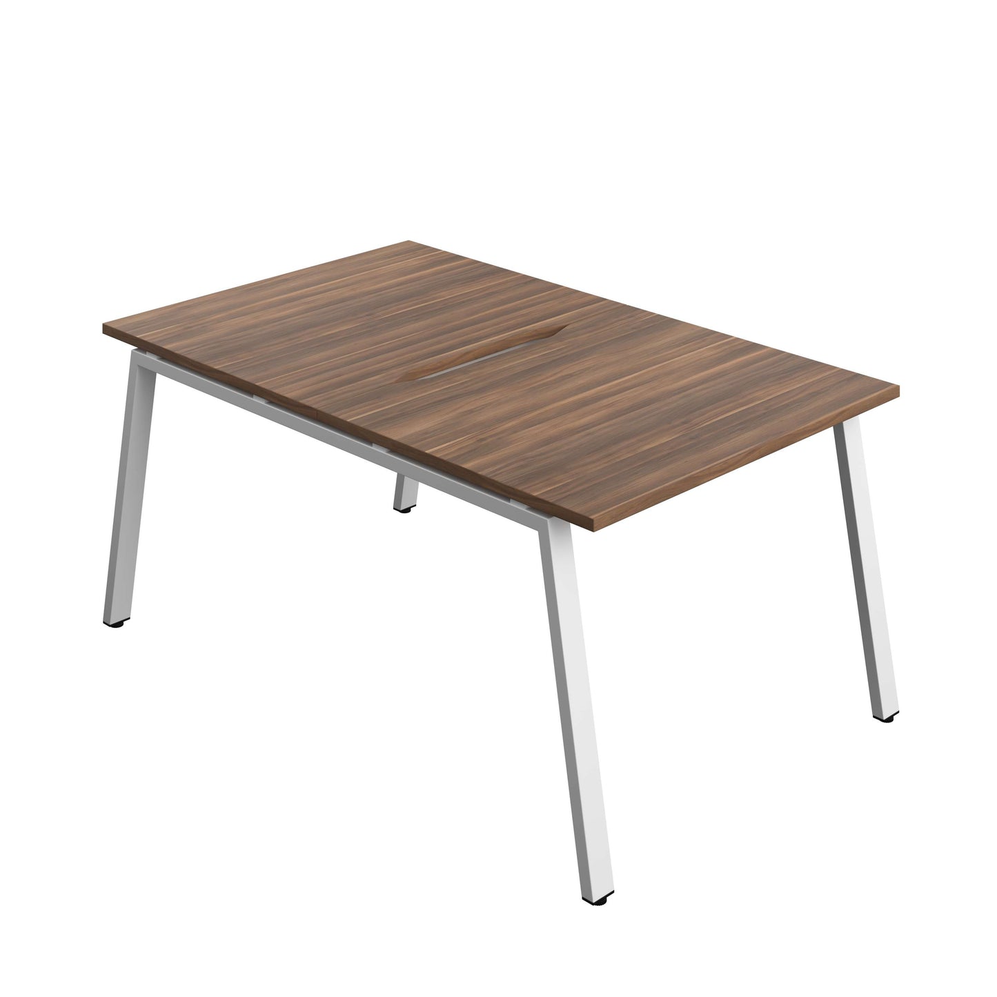 Synergy Bench with Cut Out: 2 Person (FSC) : A-Frame Leg : 1000 | 800 | Dark Walnut/White
