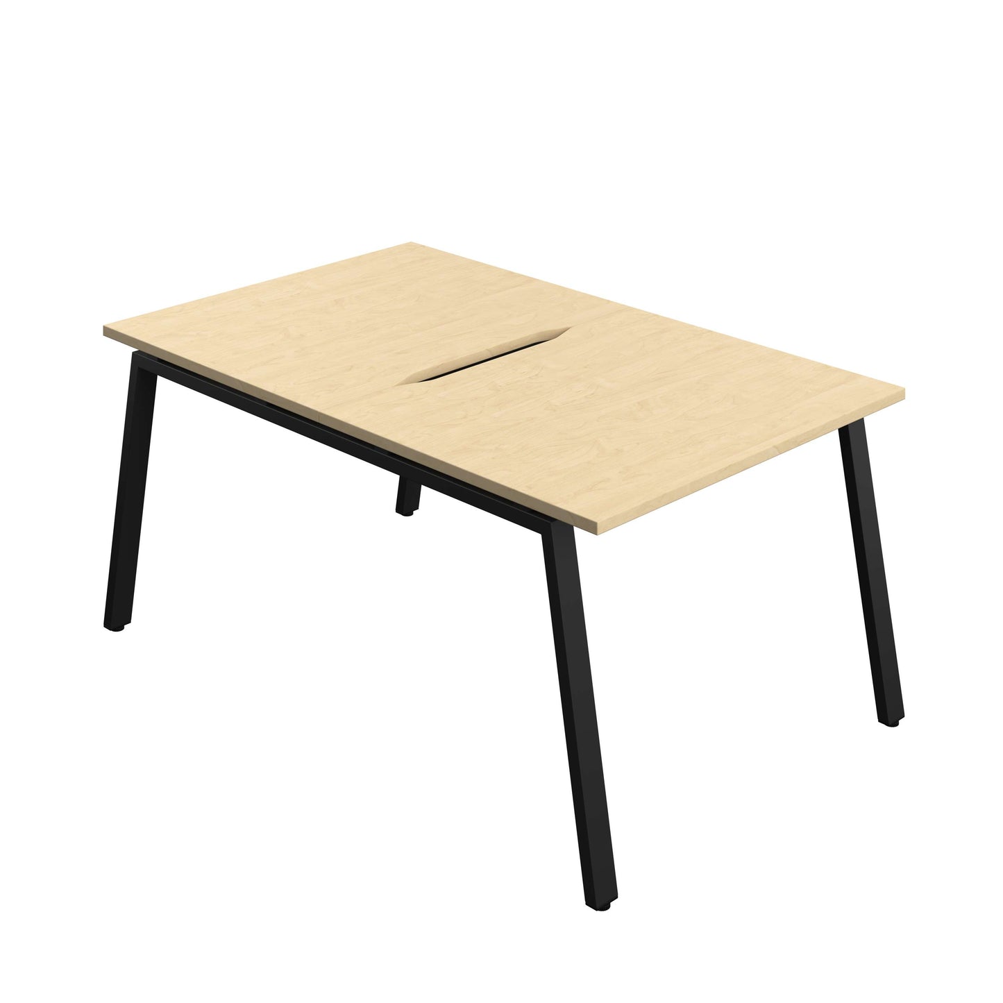 Synergy Bench with Cut Out: 2 Person (FSC) : A-Frame Leg : 1000 | 800 | Maple/Black