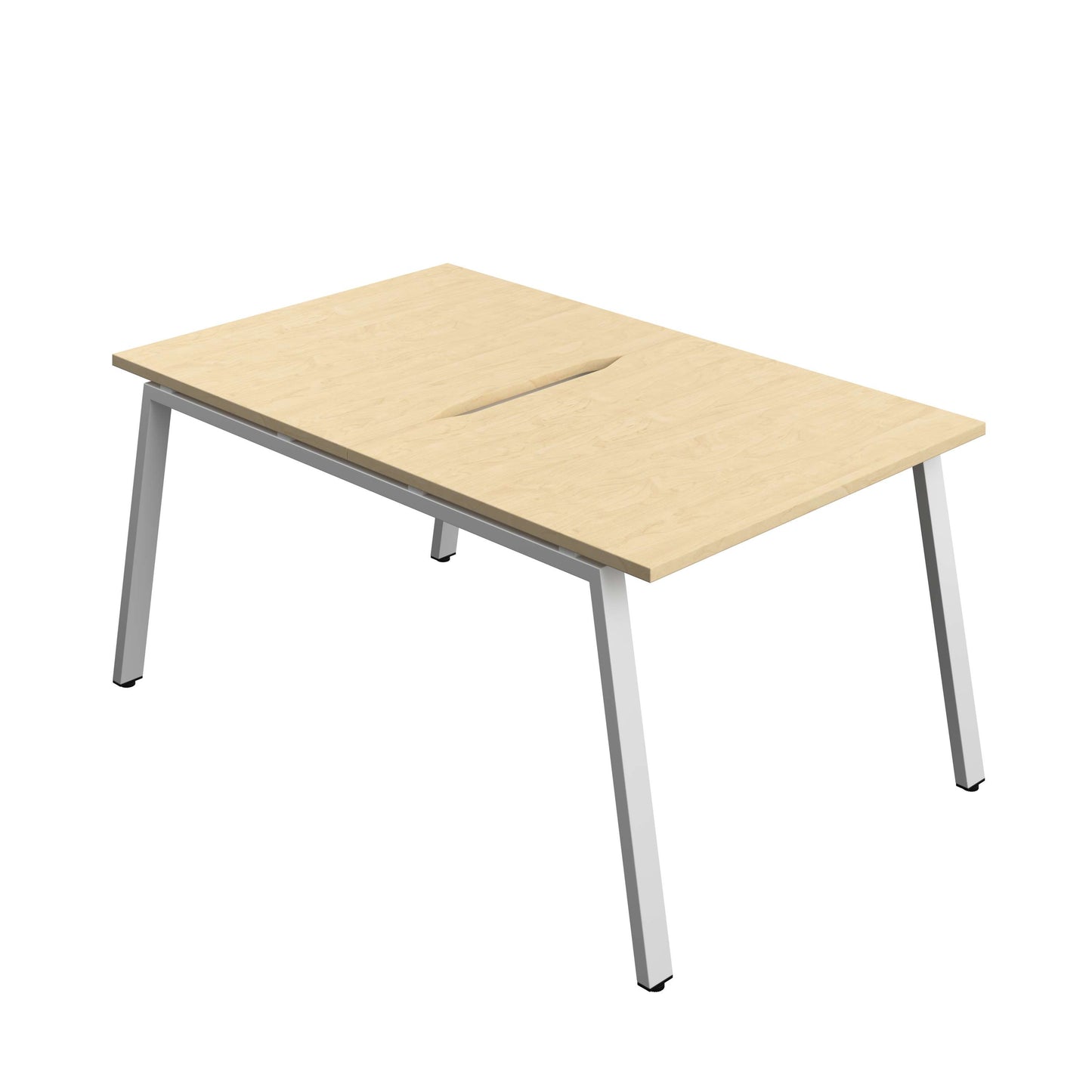 Synergy Bench with Cut Out: 2 Person (FSC) : A-Frame Leg : 1000 | 800 | Maple/Silver