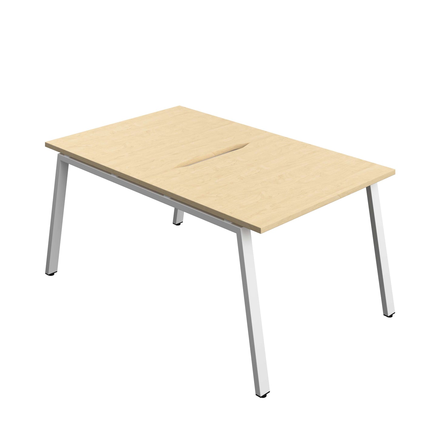 Synergy Bench with Cut Out: 2 Person (FSC) : A-Frame Leg : 1000 | 800 | Maple/White