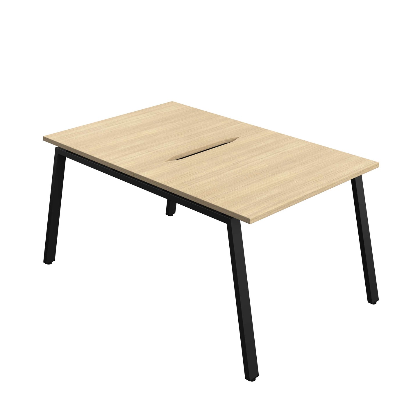 Synergy Bench with Cut Out: 2 Person (FSC) : A-Frame Leg : 1000 | 800 | Nova Oak/Black