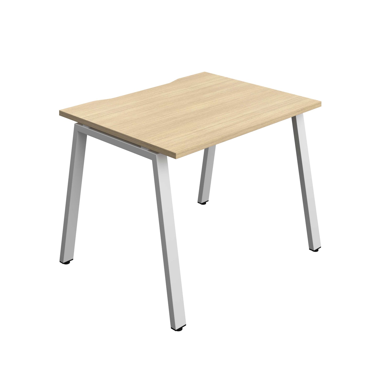 Synergy Bench with Cut Out: 1 Person (FSC) : A-Frame Leg : 1000 | 800 | Nova Oak/Silver