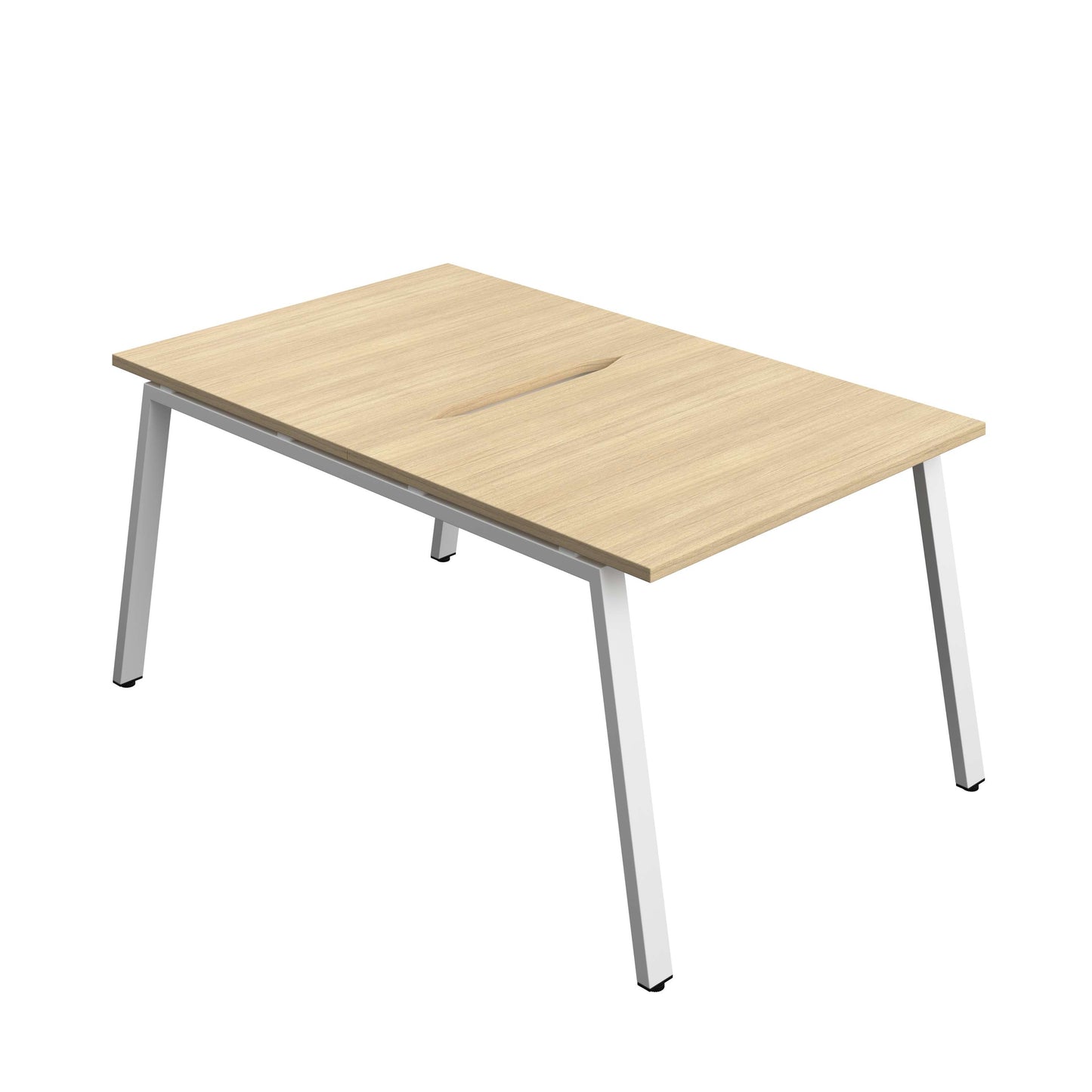 Synergy Bench with Cut Out: 2 Person (FSC) : A-Frame Leg : 1000 | 800 | Nova Oak/White