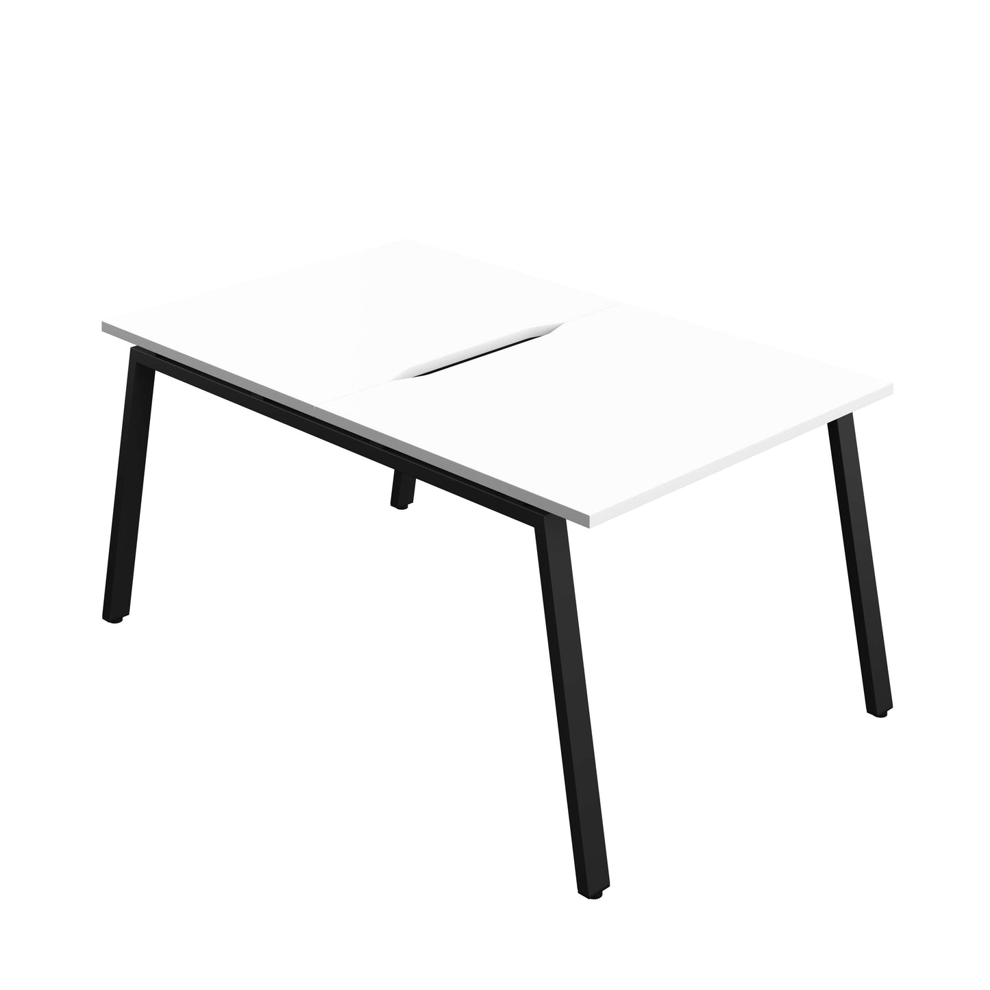 Synergy Bench with Cut Out: 2 Person (FSC) : A-Frame Leg : 1000 | 800 | White/Black
