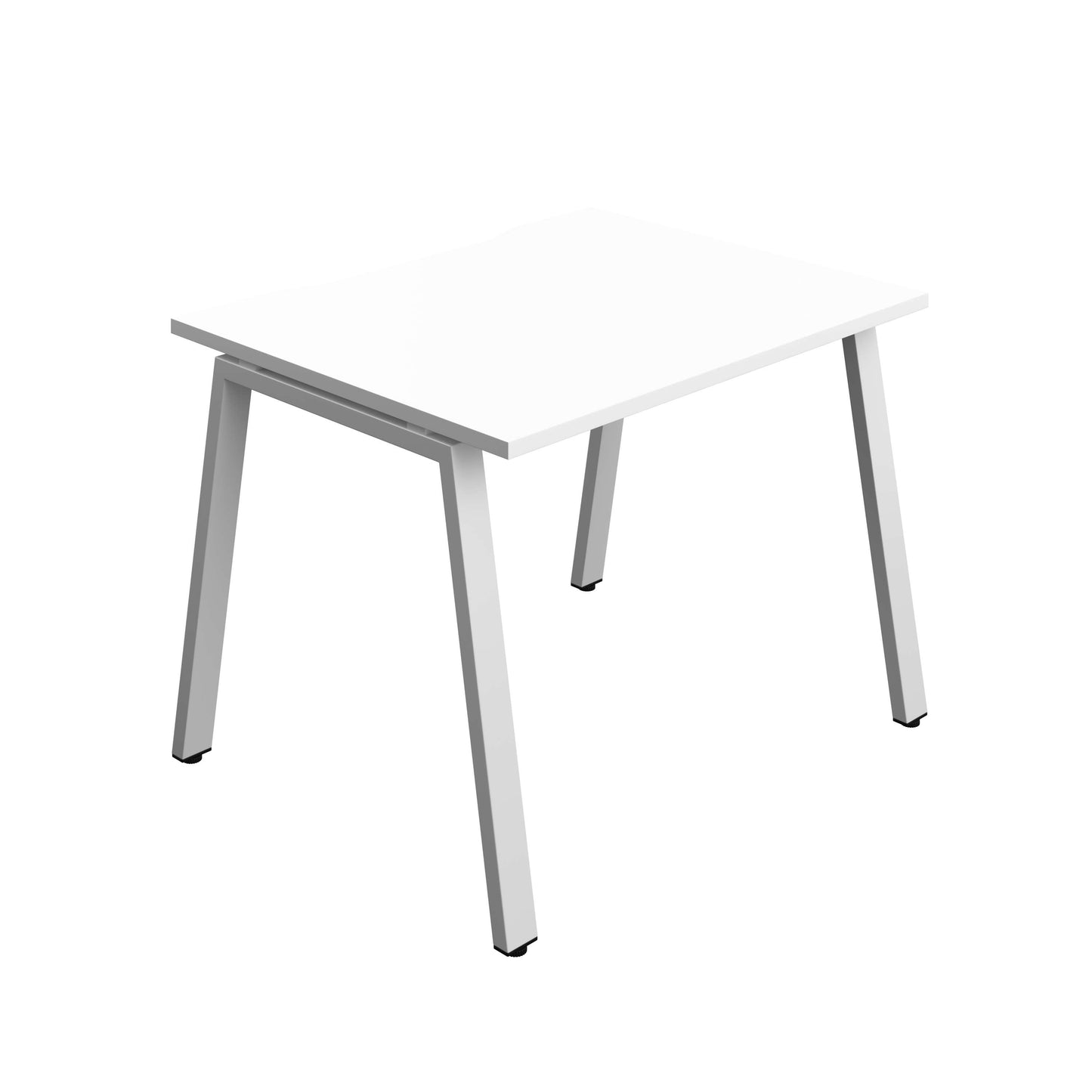 Synergy Bench with Cut Out: 1 Person (FSC) : A-Frame Leg : 1000 | 800 | White/Silver