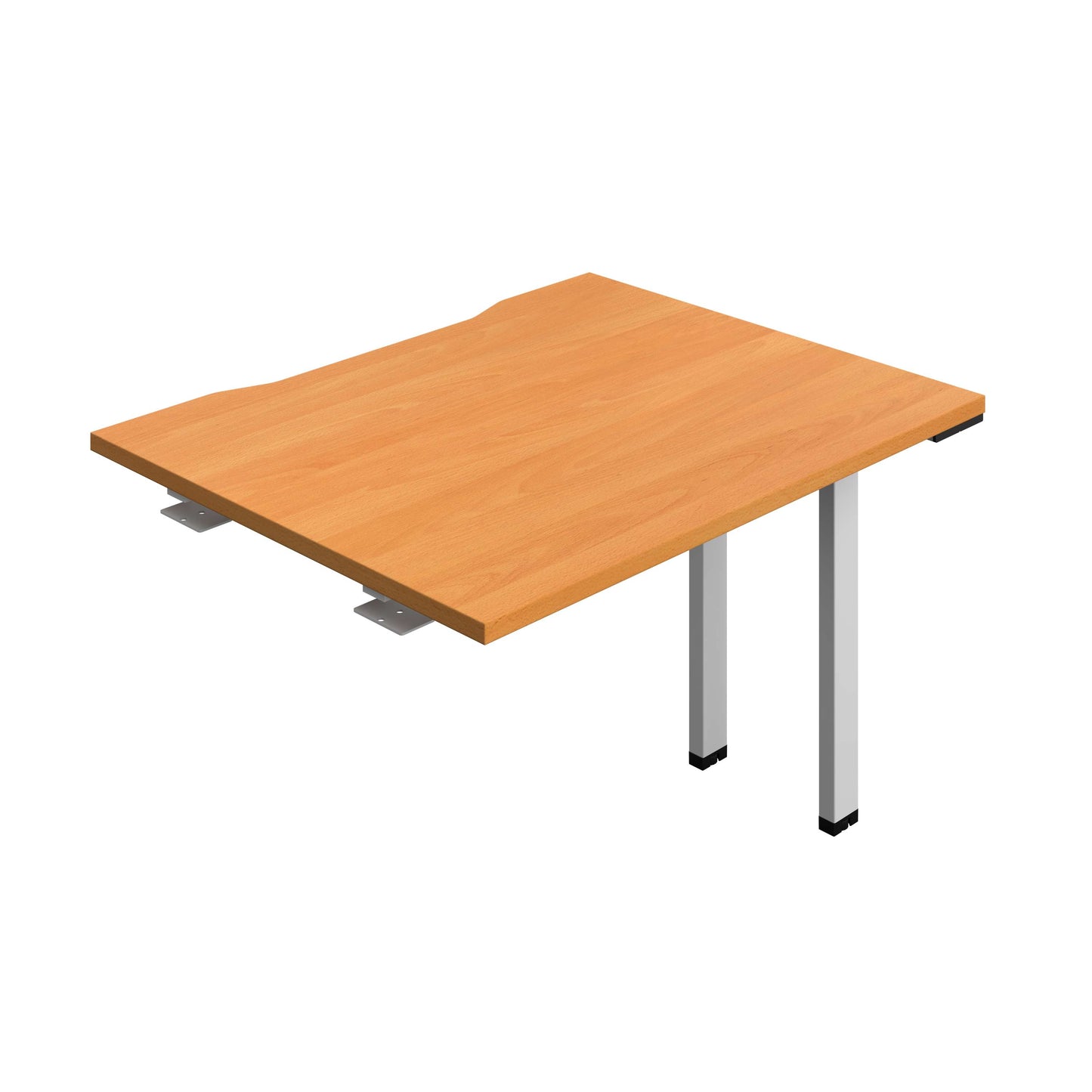 Synergy Bench Extension with Cut Out: 1 Person (FSC) : 1000 | 800 | Beech/Silver