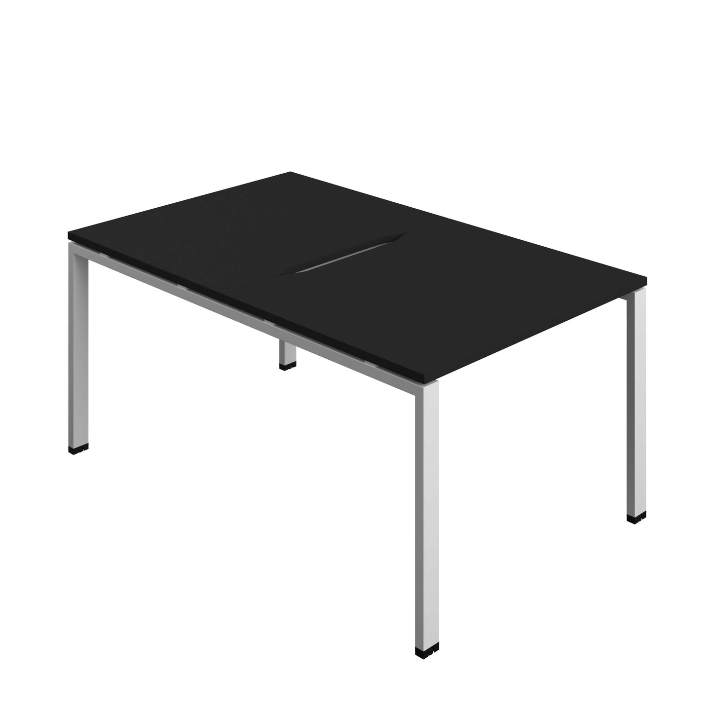 Synergy Bench with Cut Out: 2 Person (FSC) : Goal Post Leg : 1000 | 800 | Black/Silver
