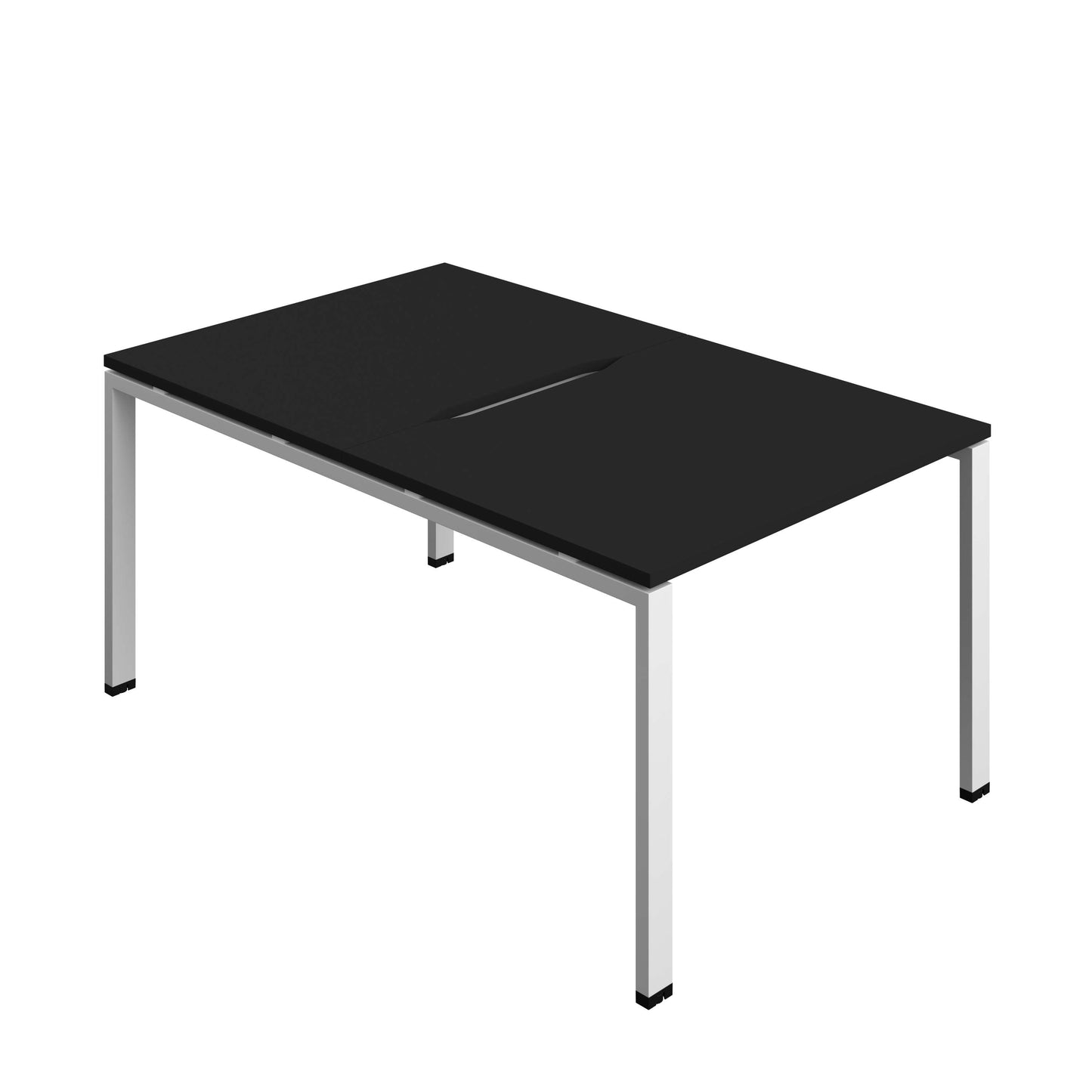 Synergy Bench with Cut Out: 2 Person (FSC) : Goal Post Leg : 1000 | 800 | Black/White
