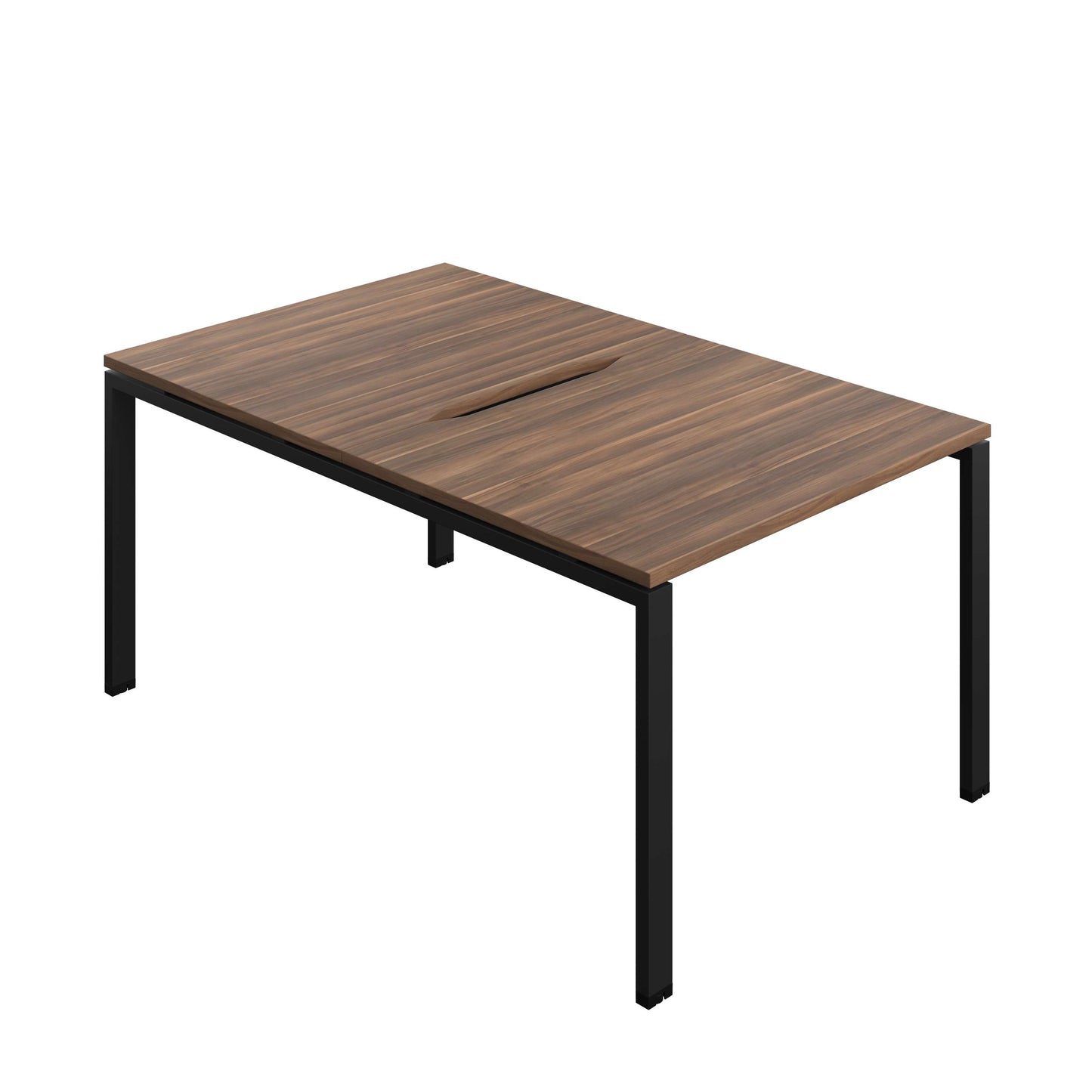 Synergy Bench with Cut Out: 2 Person (FSC) : Goal Post Leg : 1000 | 800 | Dark Walnut/Black