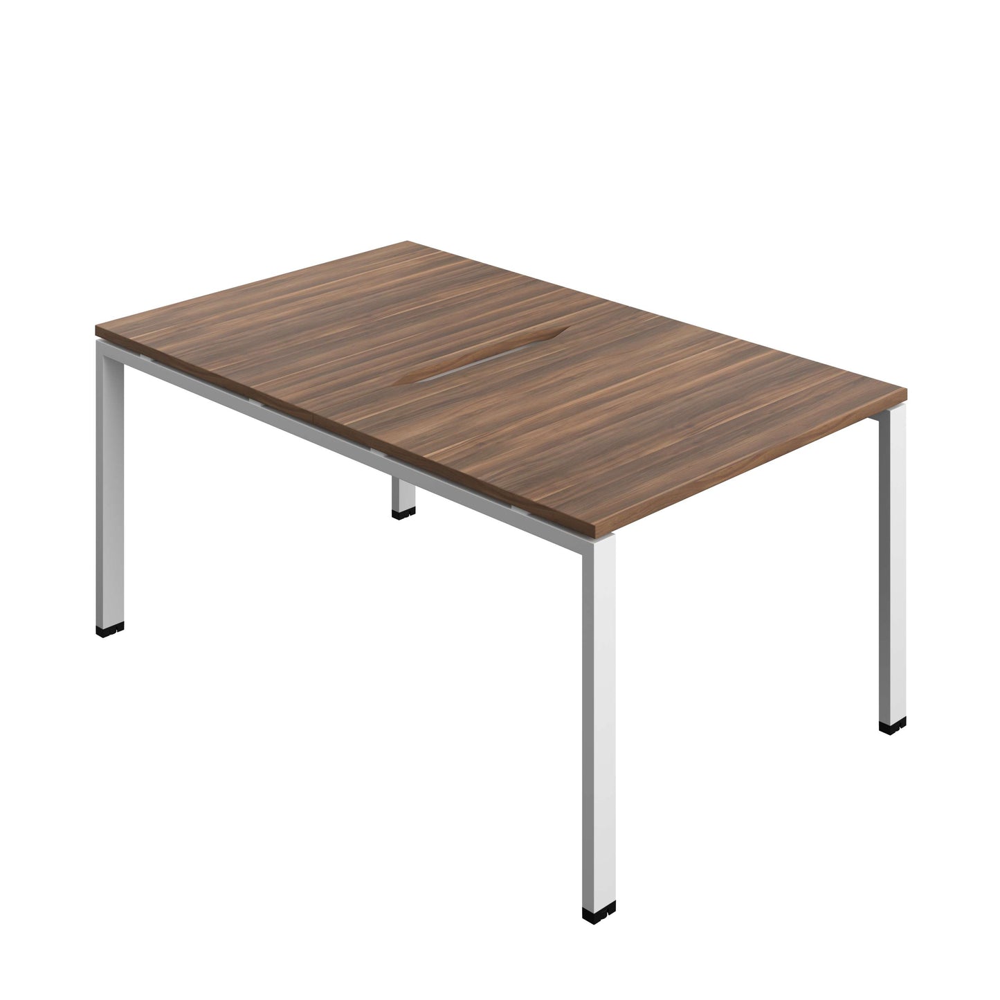 Synergy Bench with Cut Out: 2 Person (FSC) : Goal Post Leg : 1000 | 800 | Dark Walnut/White