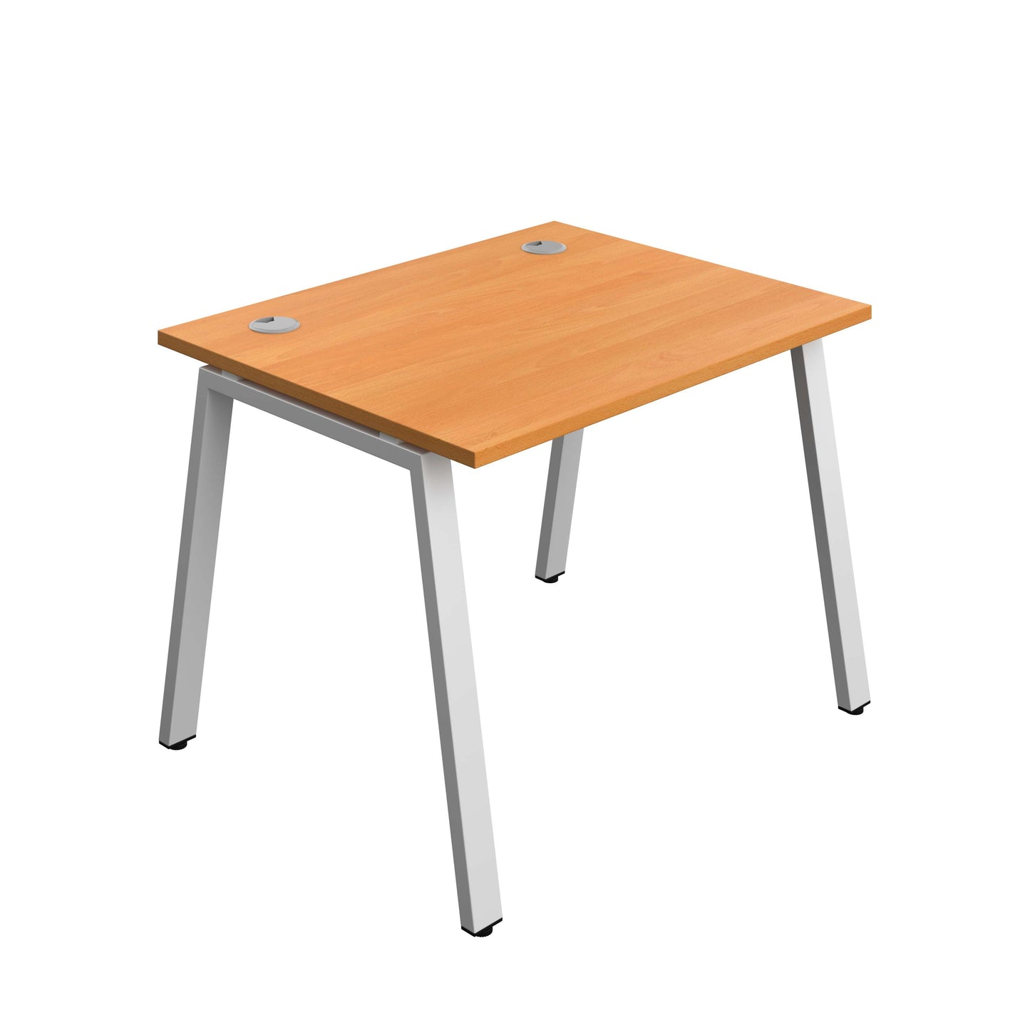 Synergy Bench with Cable Ports: 1 Person (FSC) : A-Frame Leg : 1000 | 800 | Beech/Silver