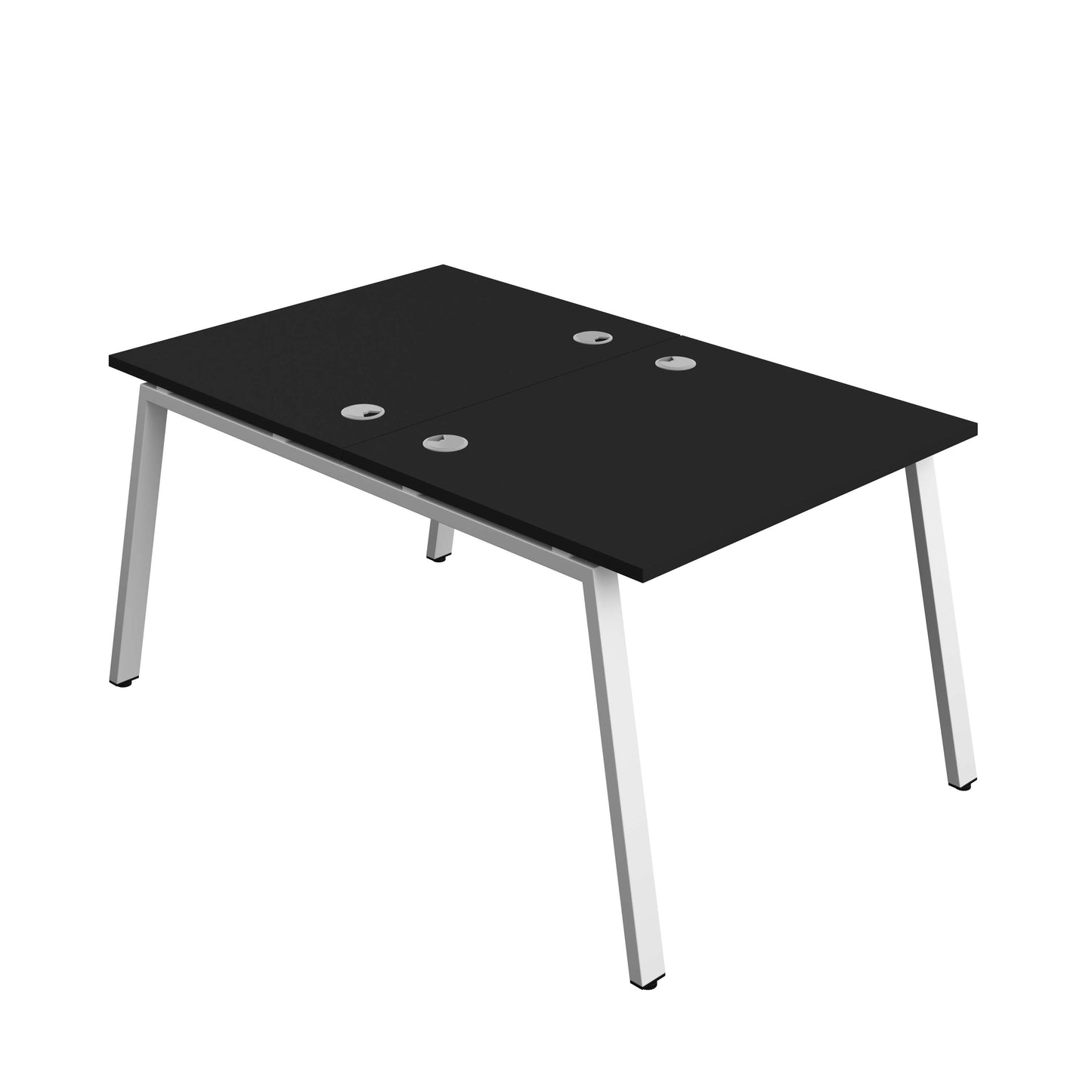 Synergy Bench with Cable Ports: 2 Person (FSC) : A-Frame Leg : 1000 | 800 | Black/White