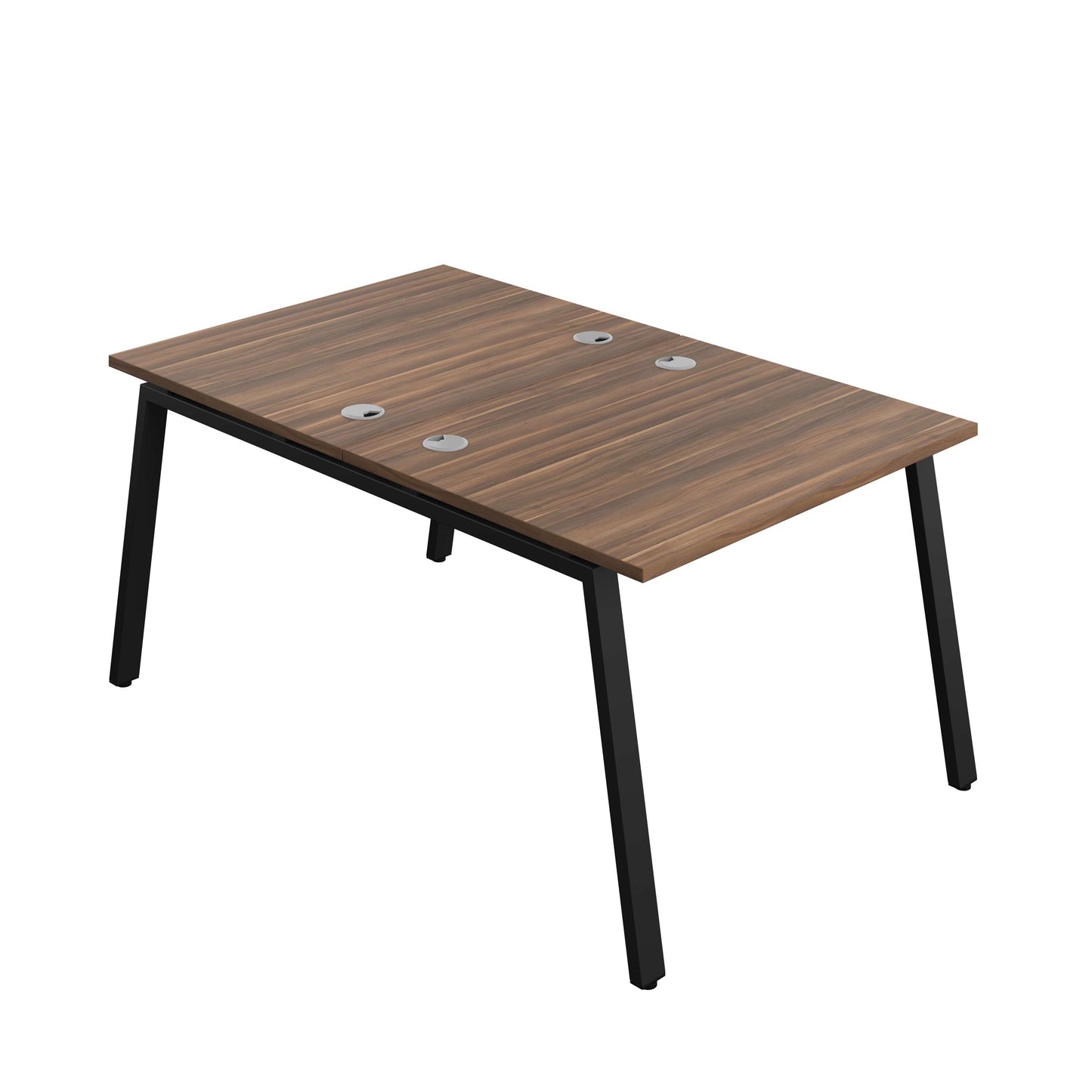 Synergy Bench with Cable Ports: 2 Person (FSC) : A-Frame Leg : 1000 | 800 | Dark Walnut/Black