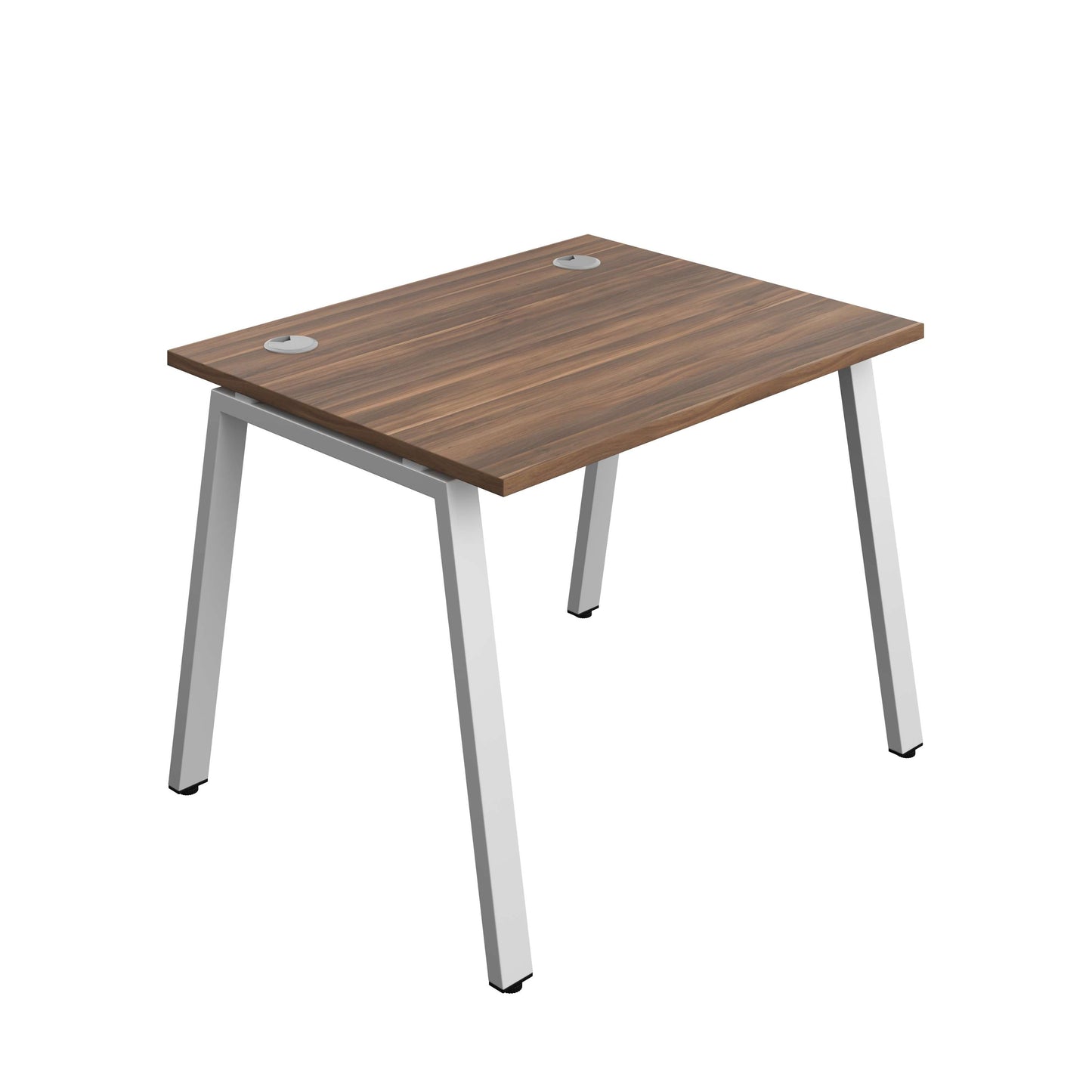 Synergy Bench with Cable Ports: 1 Person (FSC) : A-Frame Leg : 1000 | 800 | Dark Walnut/Silver