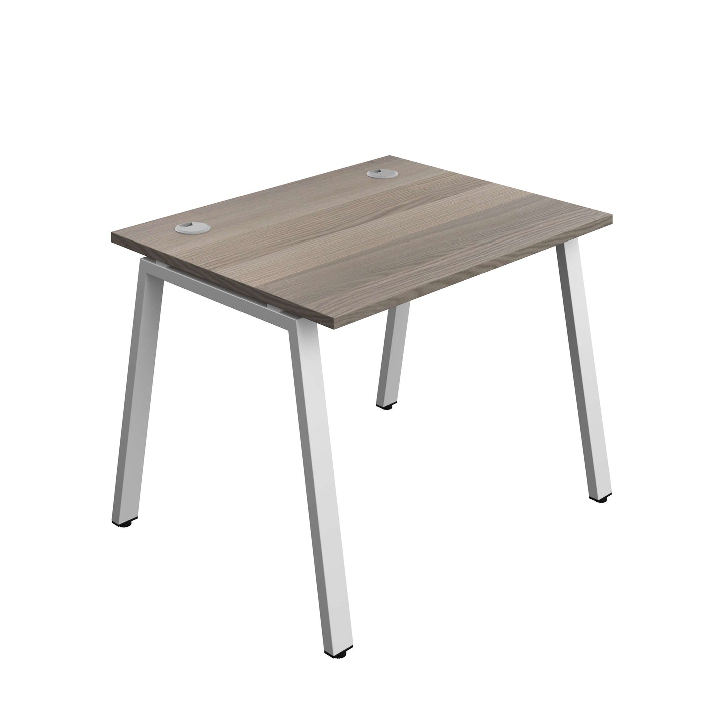 Synergy Bench with Cable Ports: 1 Person (FSC) : A-Frame Leg : 1000 | 800 | Grey Oak/Silver
