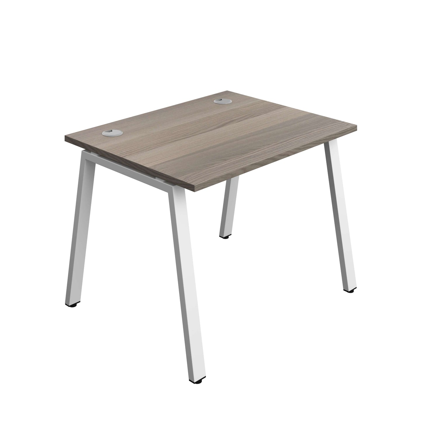 Synergy Bench with Cable Ports: 1 Person (FSC) : A-Frame Leg : 1000 | 800 | Grey Oak/White