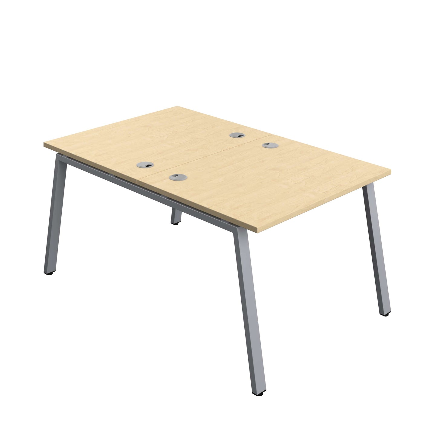 Synergy Bench with Cable Ports: 2 Person (FSC) : A-Frame Leg : 1000 | 800 | Maple/Silver