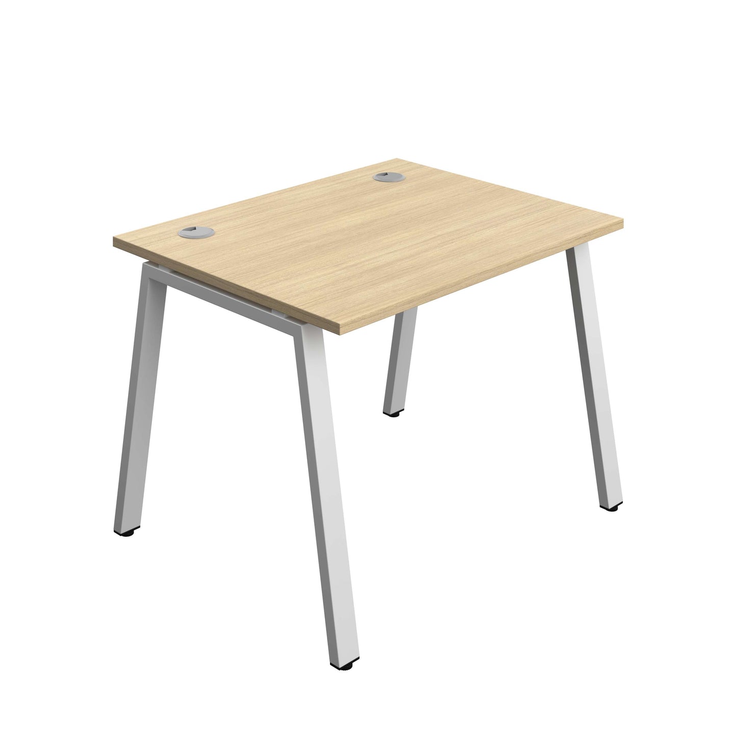 Synergy Bench with Cable Ports: 1 Person (FSC) : A-Frame Leg : 1000 | 800 | Nova Oak/Silver