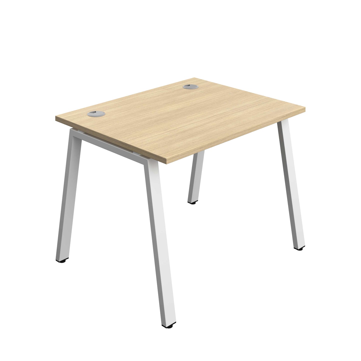 Synergy Bench with Cable Ports: 1 Person (FSC) : A-Frame Leg : 1000 | 800 | Nova Oak/White