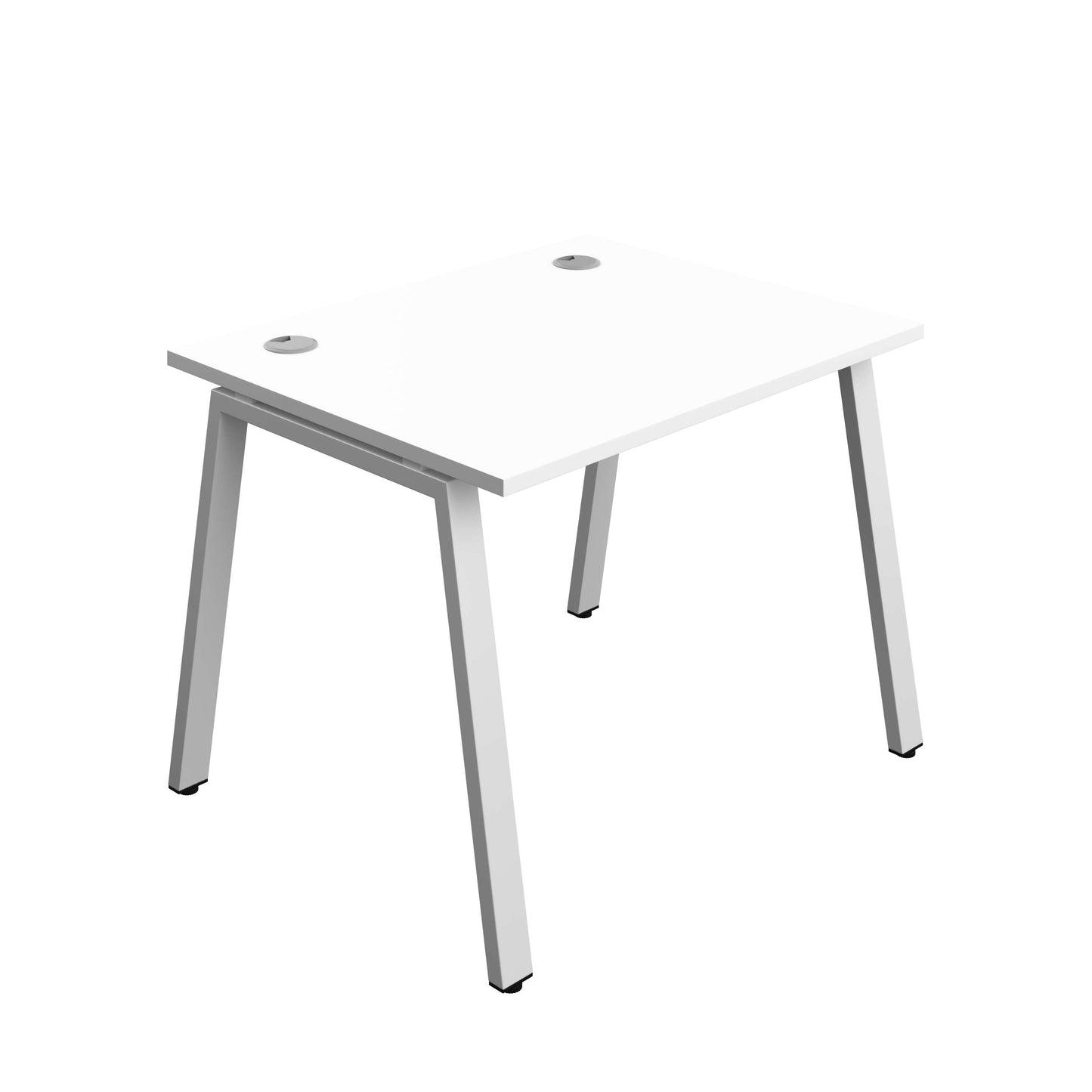 Synergy Bench with Cable Ports: 1 Person (FSC) : A-Frame Leg : 1000 | 800 | White/Silver