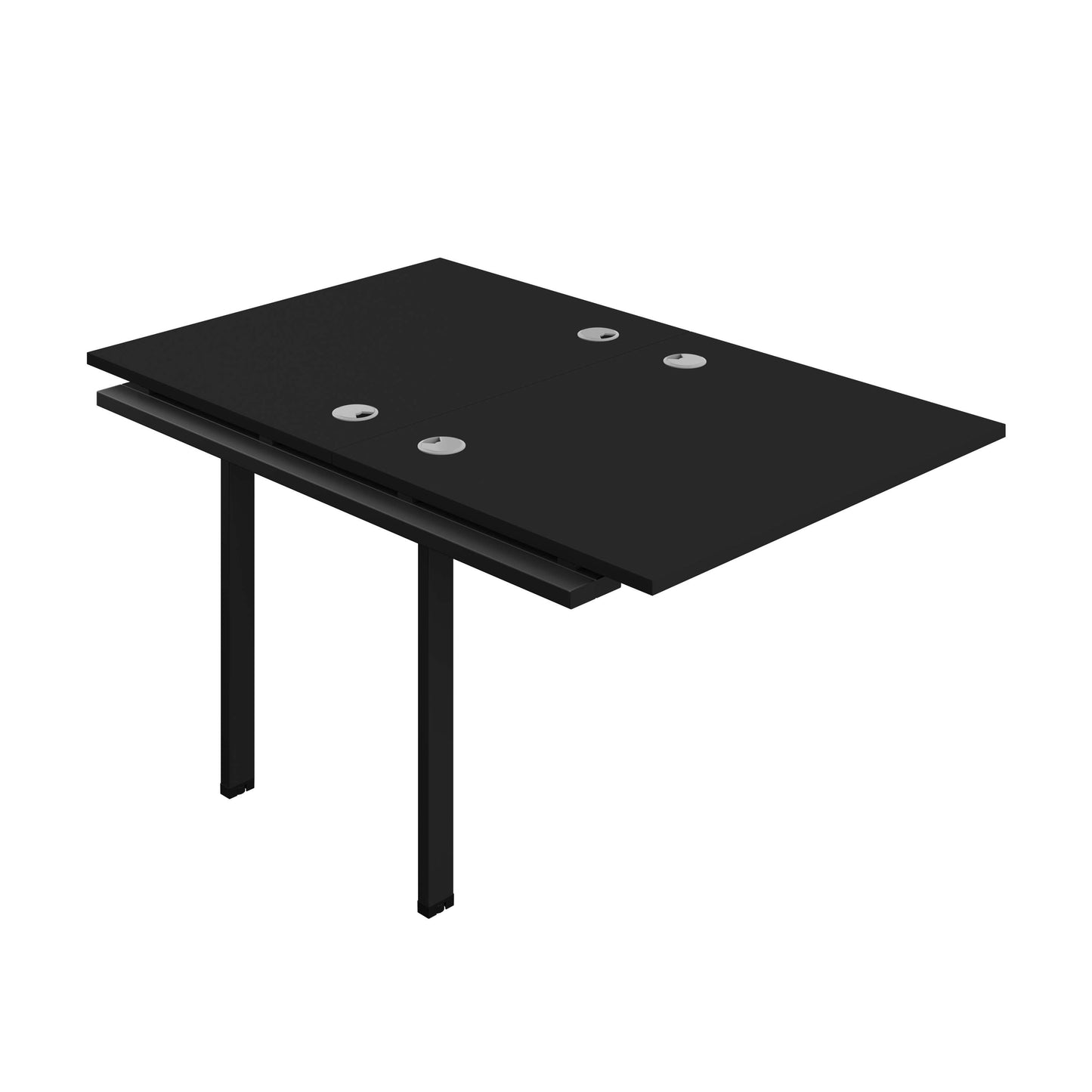 Synergy Bench Extension with Cable Ports: 2 Person (FSC) : 1000 | 800 | Black/Black