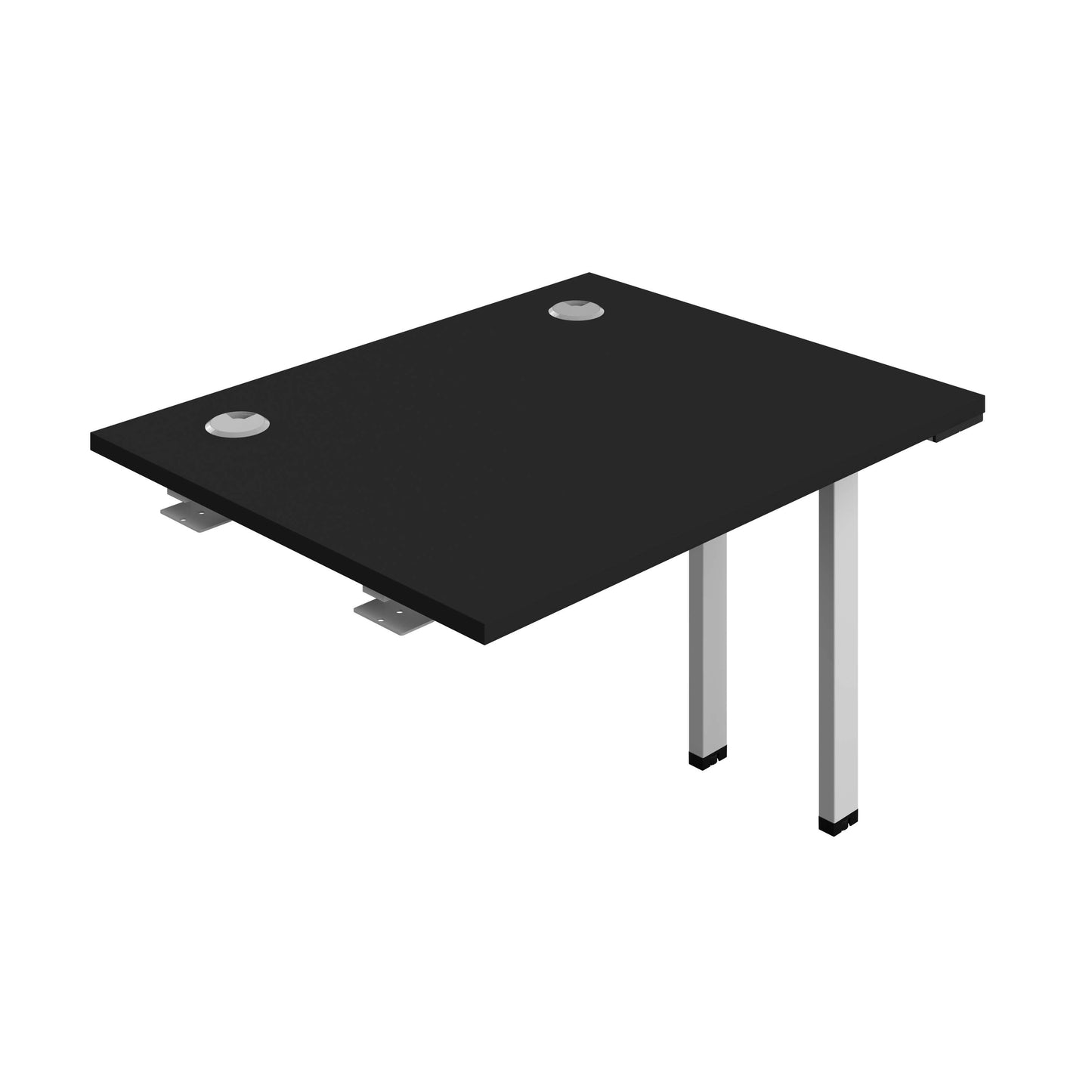Synergy Bench Extension with Cable Ports: 1 Person (FSC) : 1000 | 800 | Black/Silver