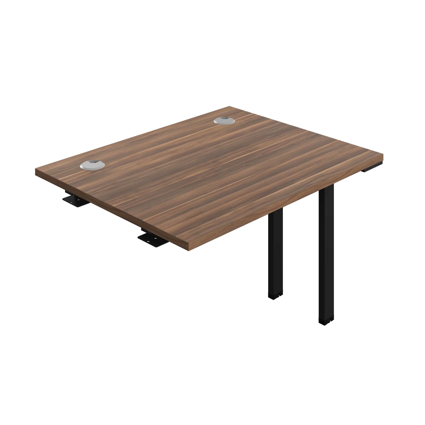Synergy Bench Extension with Cable Ports: 1 Person (FSC) : 1000 | 800 | Dark Walnut/Black