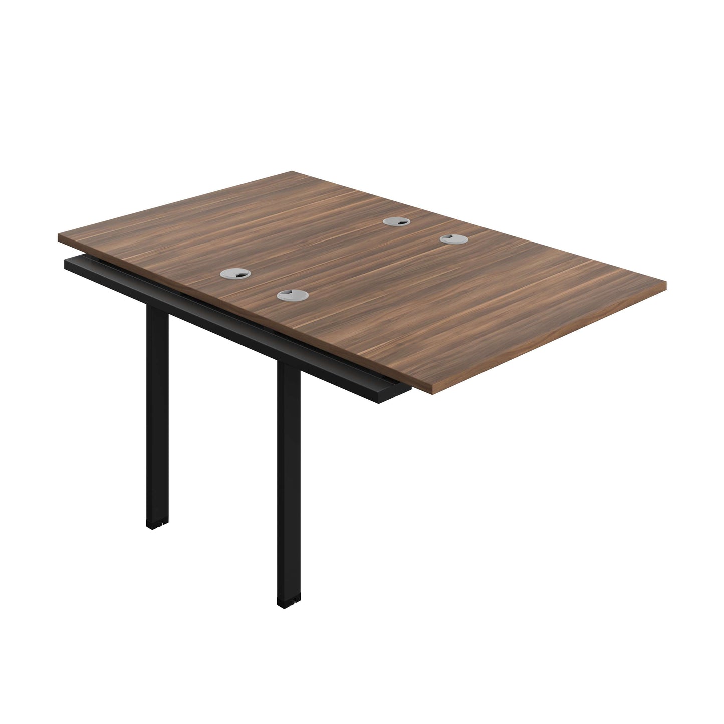 Synergy Bench Extension with Cable Ports: 2 Person (FSC) : 1000 | 800 | Dark Walnut/Black