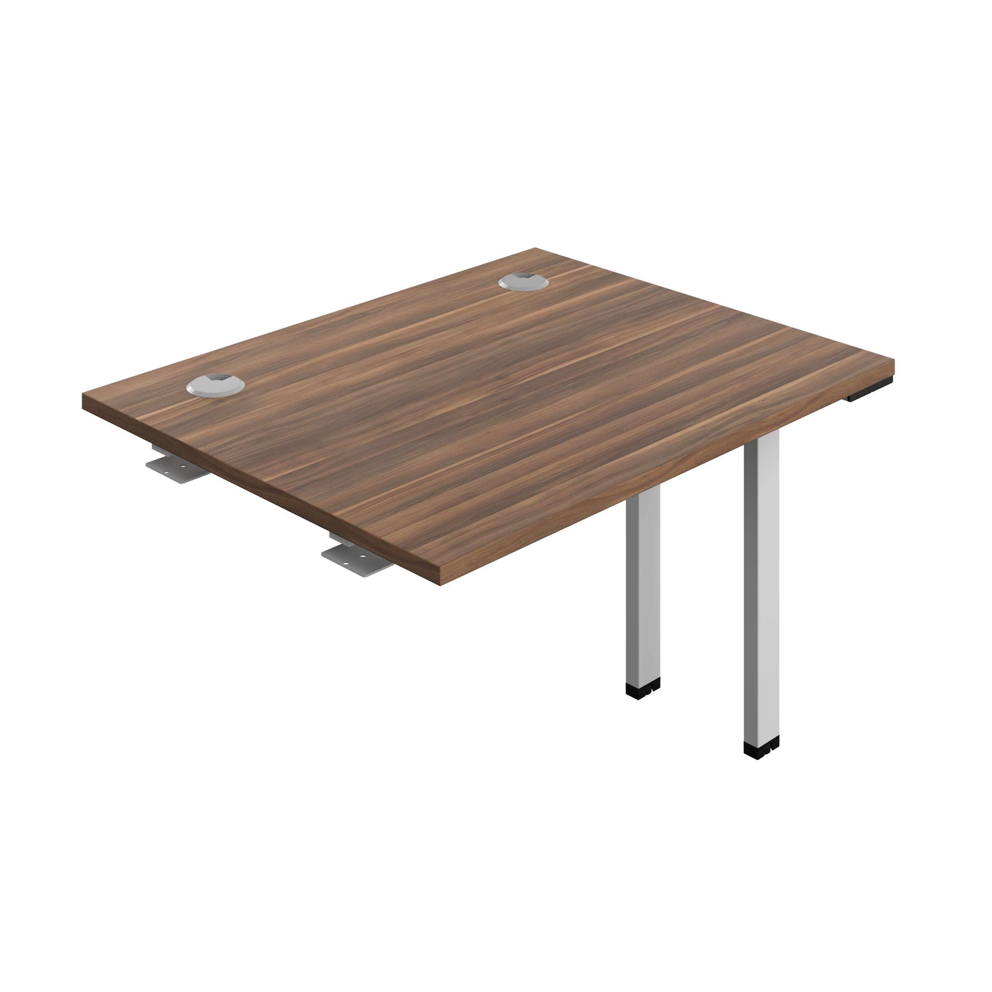 Synergy Bench Extension with Cable Ports: 1 Person (FSC) : 1000 | 800 | Dark Walnut/Silver