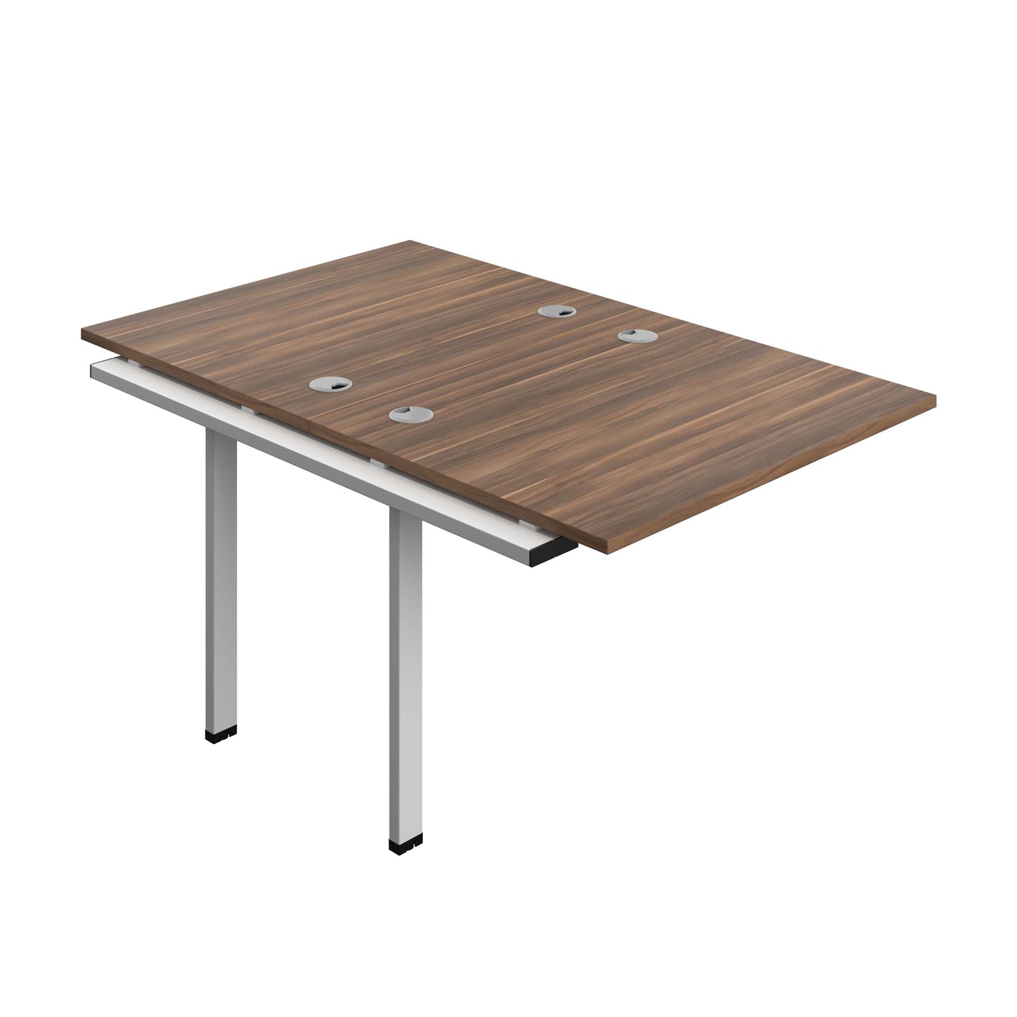 Synergy Bench Extension with Cable Ports: 2 Person (FSC) : 1000 | 800 | Dark Walnut/Silver