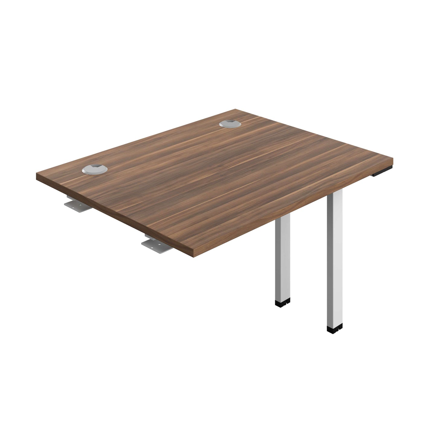 Synergy Bench Extension with Cable Ports: 1 Person (FSC) : 1000 | 800 | Dark Walnut/White