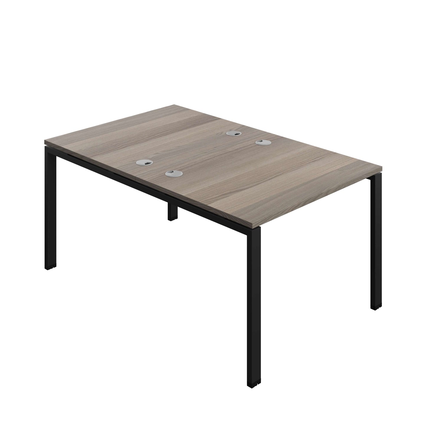 Synergy Bench with Cable Ports: 2 Person (FSC) : Goal Post Leg : 1000 | 800 | Grey Oak/Black