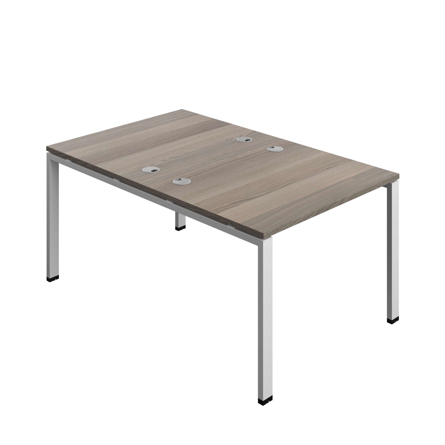 Synergy Bench with Cable Ports: 2 Person (FSC) : Goal Post Leg : 1000 | 800 | Grey Oak/Silver