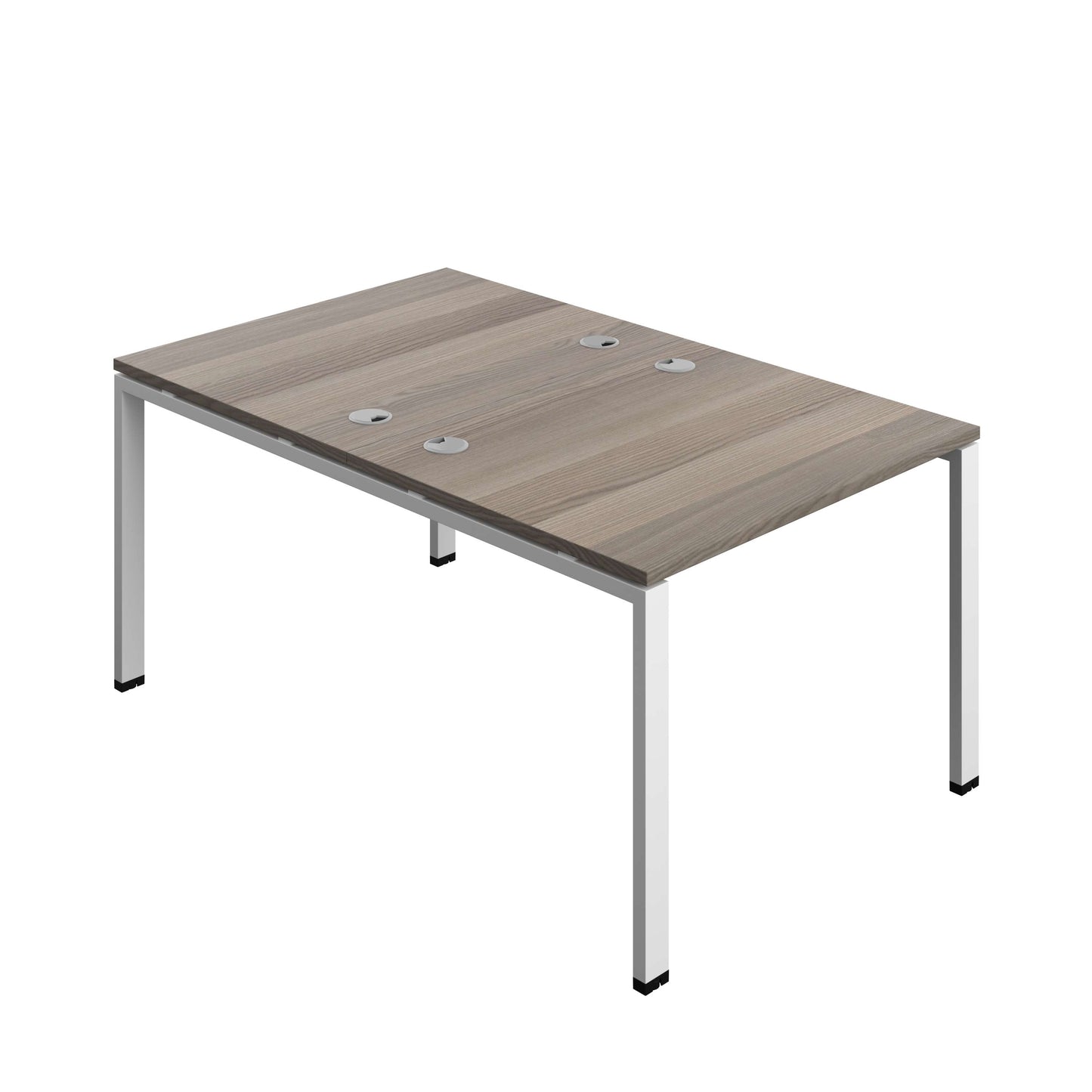 Synergy Bench with Cable Ports: 2 Person (FSC) : Goal Post Leg : 1000 | 800 | Grey Oak/White
