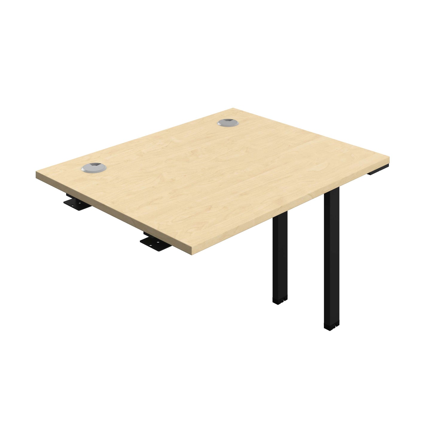 Synergy Bench Extension with Cable Ports: 1 Person (FSC) : 1000 | 800 | Maple/Black