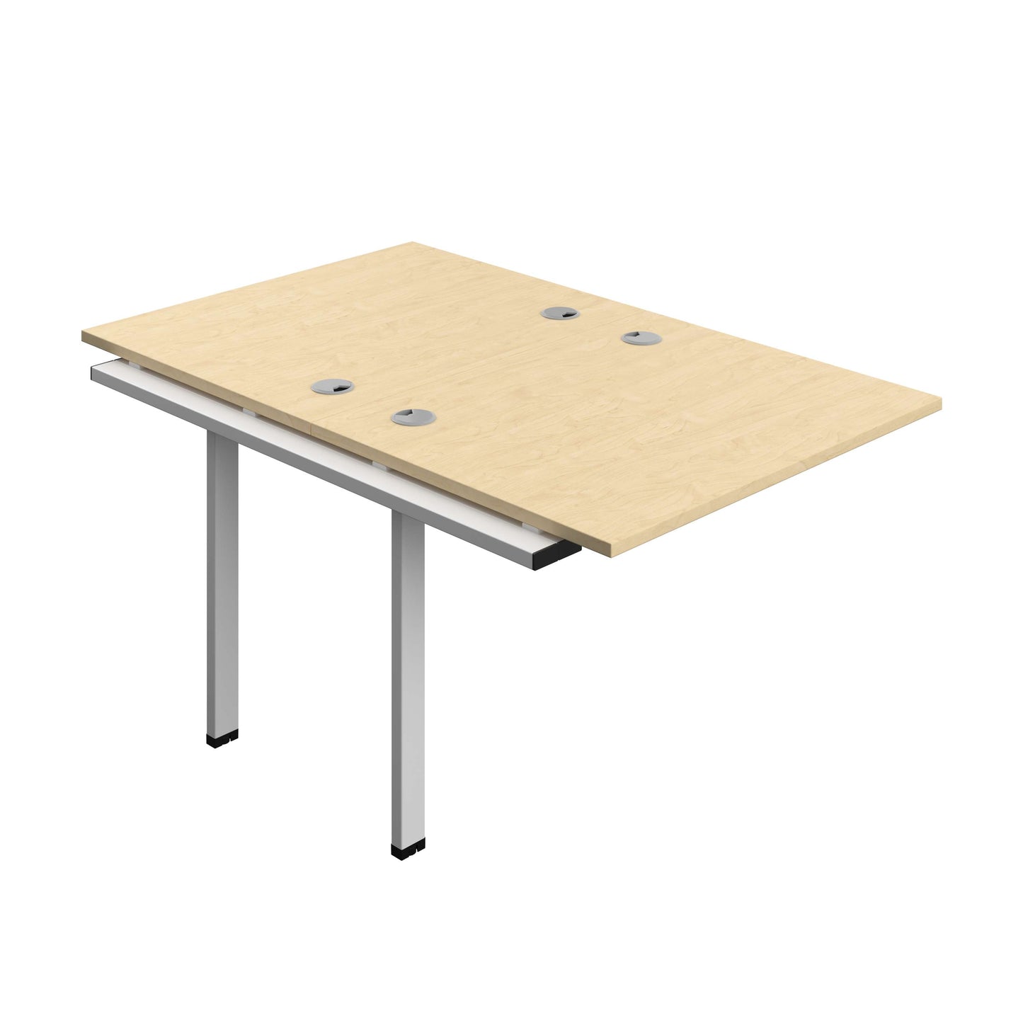 Synergy Bench Extension with Cable Ports: 2 Person (FSC) : 1000 | 800 | Maple/Silver