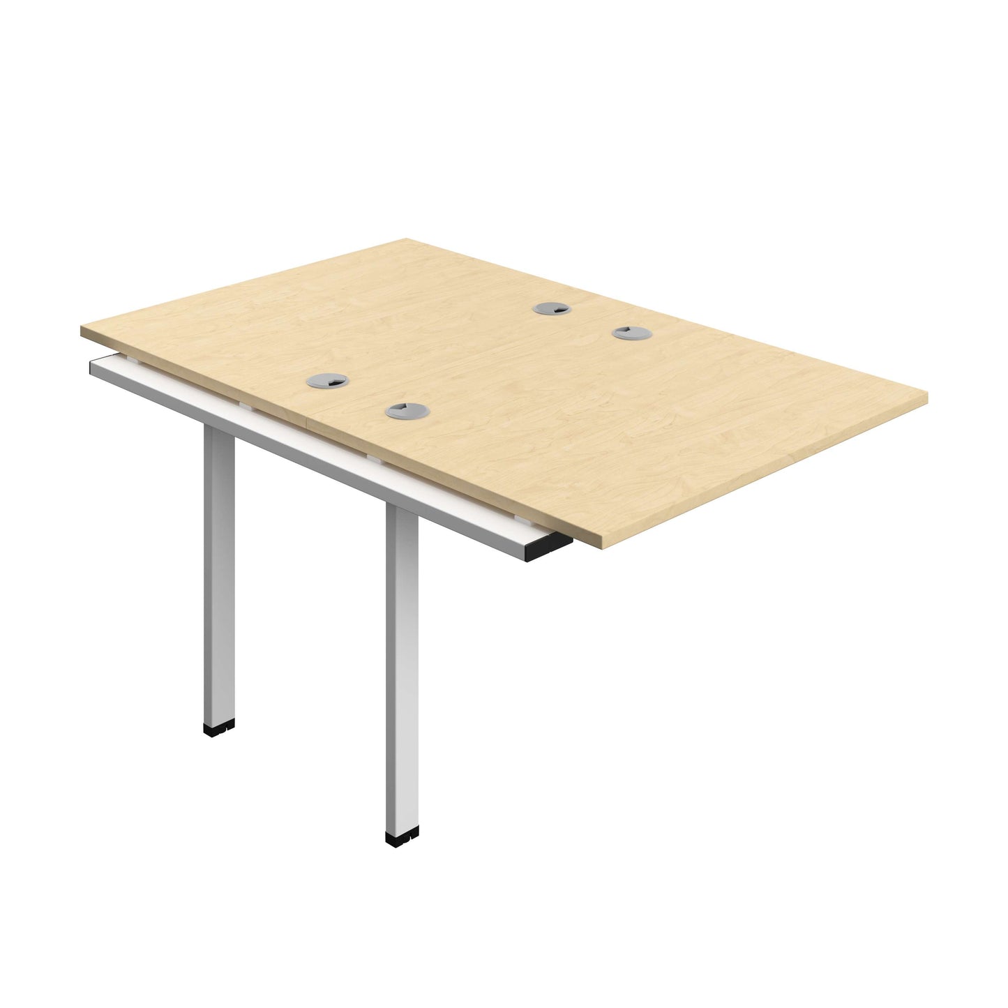 Synergy Bench Extension with Cable Ports: 2 Person (FSC) : 1000 | 800 | Maple/White