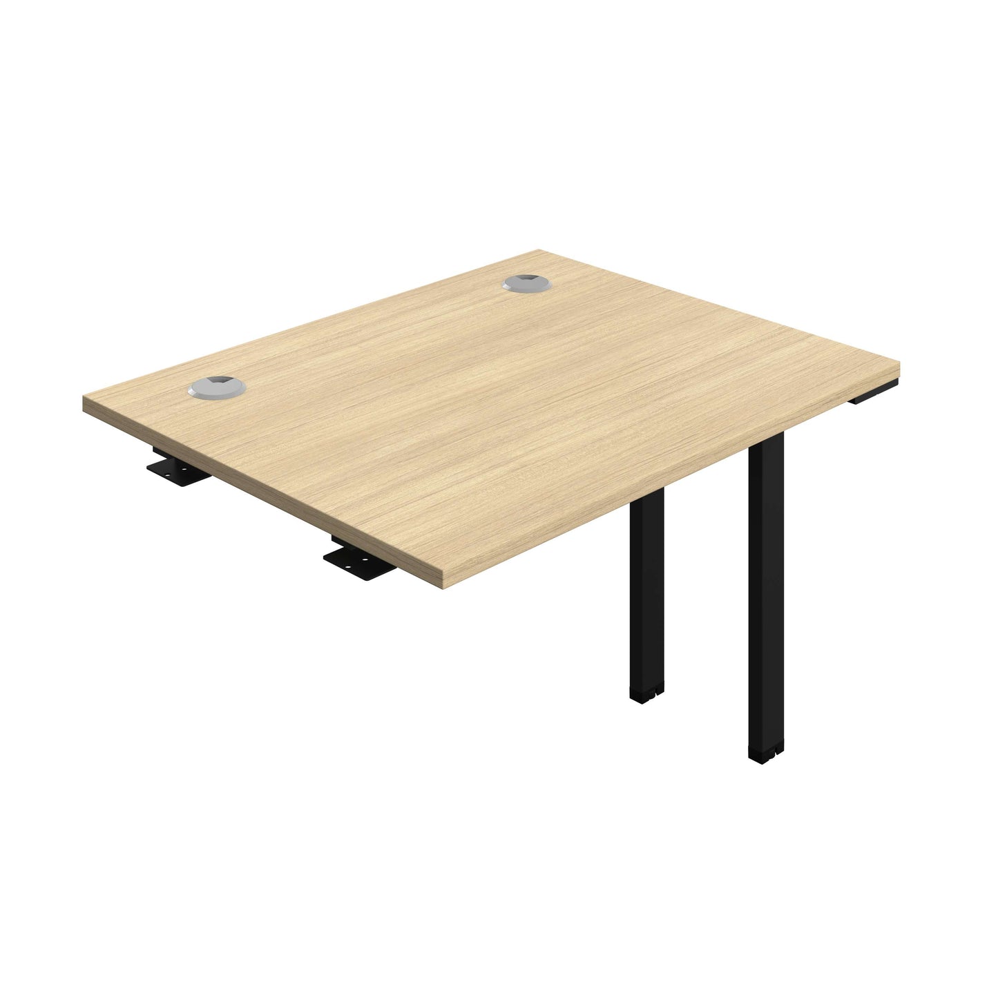 Synergy Bench Extension with Cable Ports: 1 Person (FSC) : 1000 | 800 | Nova Oak/Black